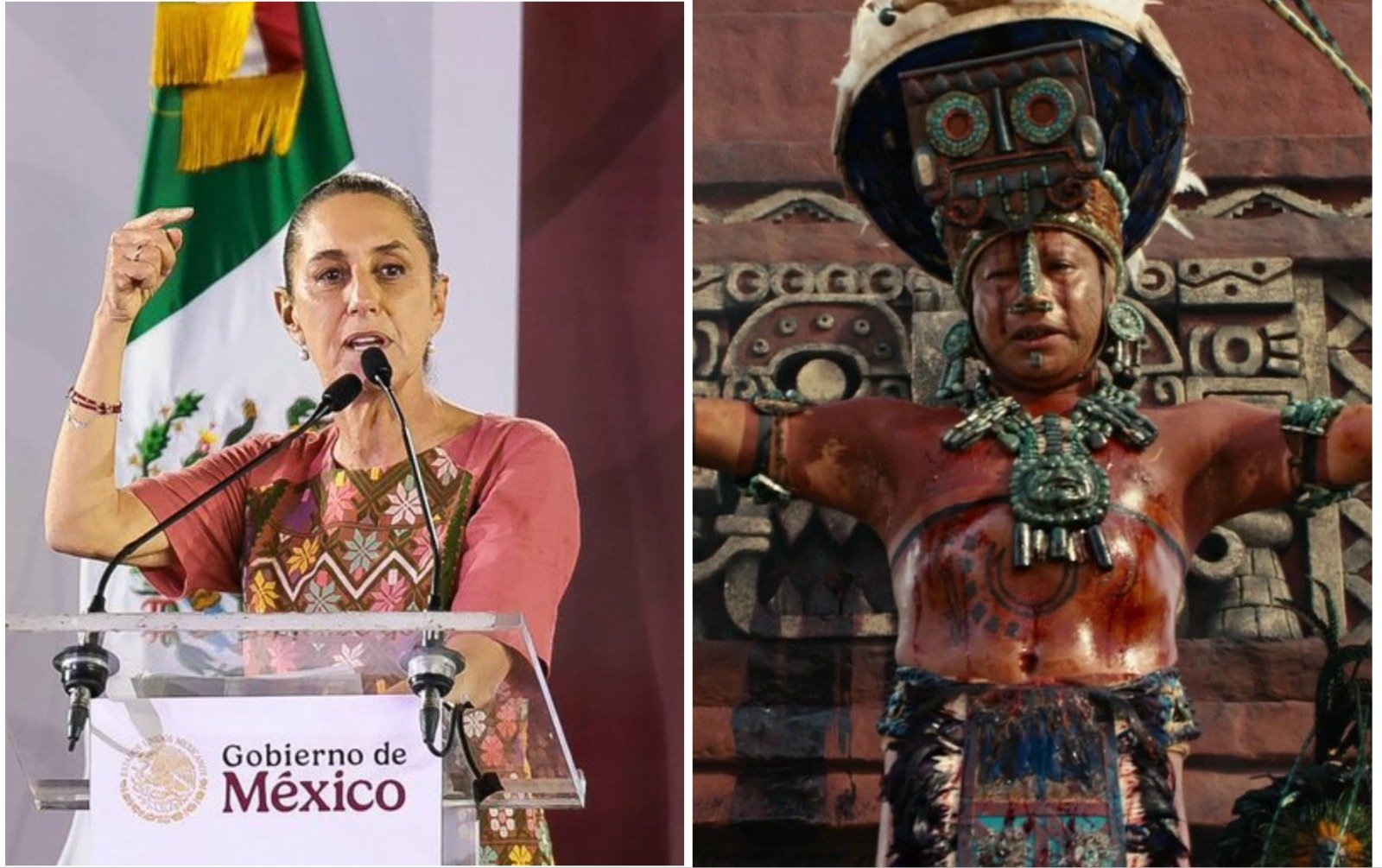 Doña Claudia, cuya expresión ida me recuerda la de aquellos sacerdotes satánicos que describe el magnífico Mel Gibson en su película dedicada al descubrimiento de América, Apocalypto, está reviviendo la leyenda negra de España Doña Claudia, cuya expresión ida me recuerda la de aquellos sacerdotes satánicos que describe el magnífico Mel Gibson en su película dedicada al descubrimiento de América, Apocalypto, está reviviendo la leyenda negra de España