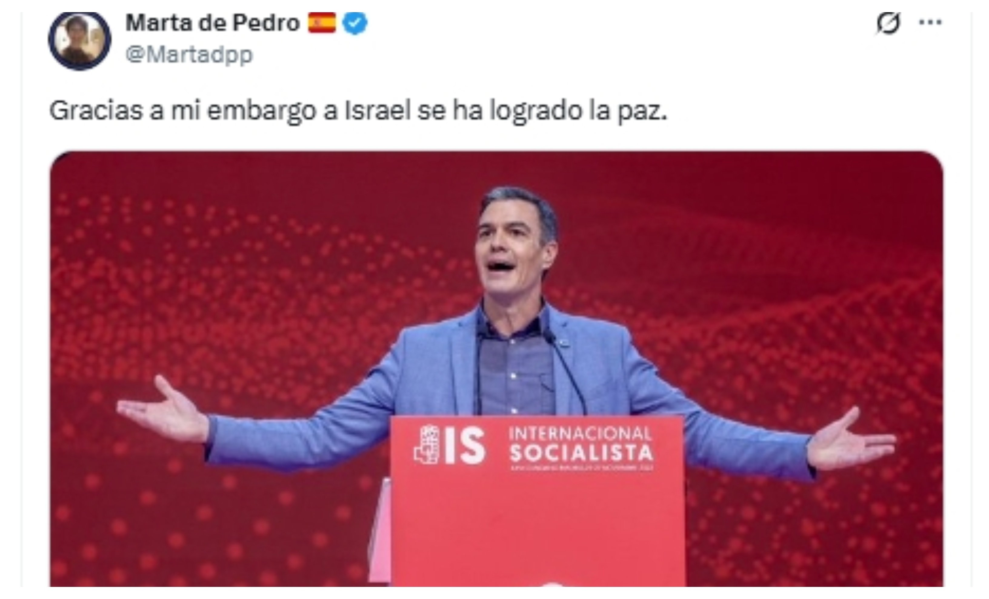 Paz en Gaza... gracias a Pedro
