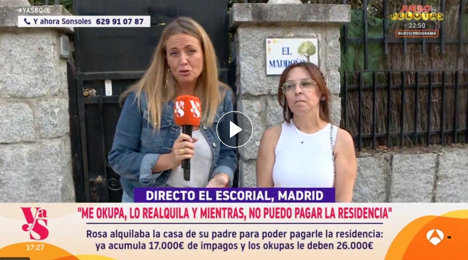 Hoy hemos encontrado en el programa 'Y ahora Sonsoles' al okupa inversionista Hoy hemos encontrado en el programa 'Y ahora Sonsoles' al okupa inversionista