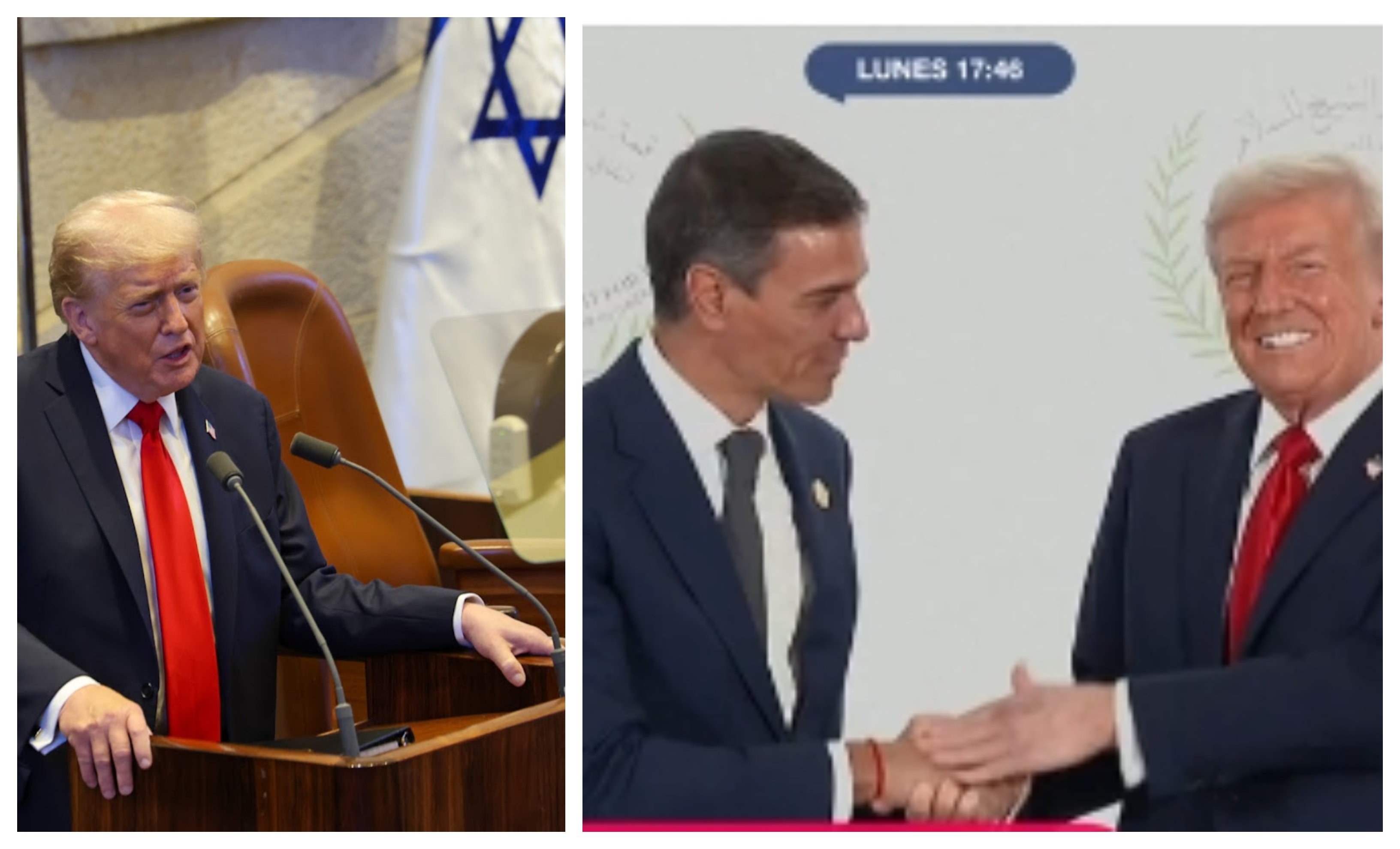Pedro Sánchez, ha aprovechado para sonreir a Trump y este le ha dedicado una sonrisa estupenda y le ha dado palmaditas Pedro Sánchez, ha aprovechado para sonreir a Trump y este le ha dedicado una sonrisa estupenda y le ha dado palmaditas