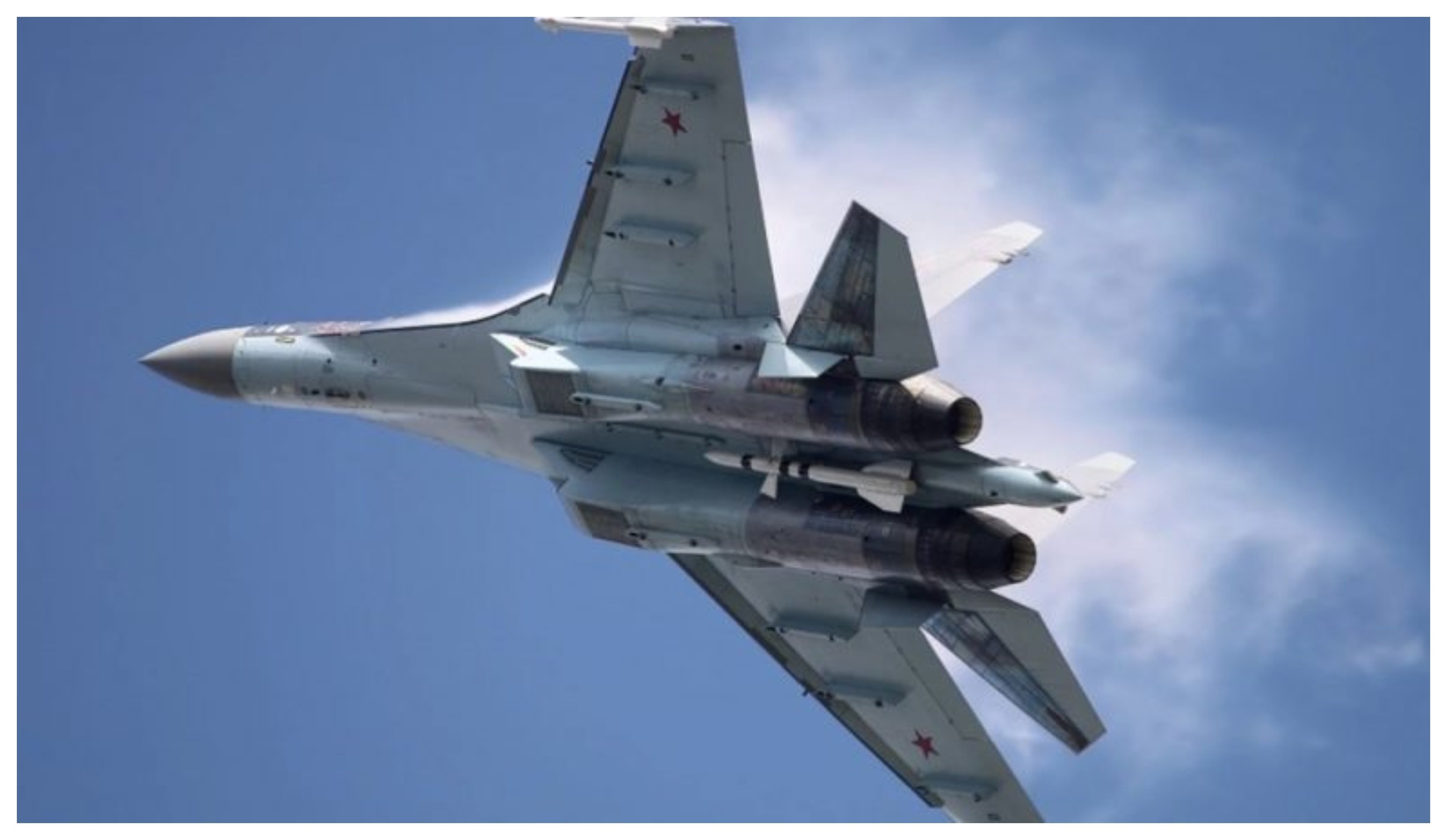 Un avión de combate Sukhoi Su 35, uno de los cazas más avanzados de Rusia