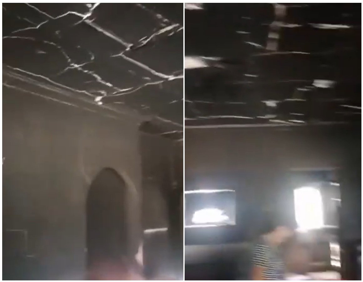 Una propietaria graba el estado de su vivienda, todo está calcinado, sofás destrozadas, ventanas reventadas, y es que sus okupas provocaron un incendio en la casa