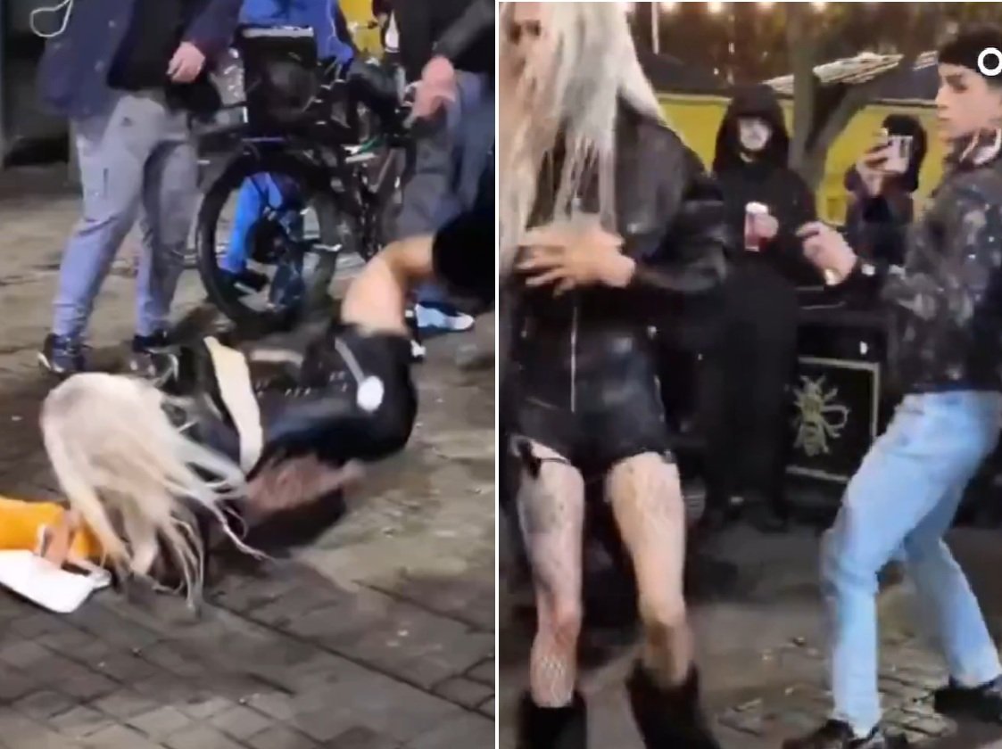 Vídeo viral de este fin de semana. Ocurre en Mánchester, una de las ciudades progres e inclusivas del Reino Unido, en las imágenes se ve una brutal pelea entre varios jóvenes, dos de ellos trans y uno de origen inmigrante de piel oscura