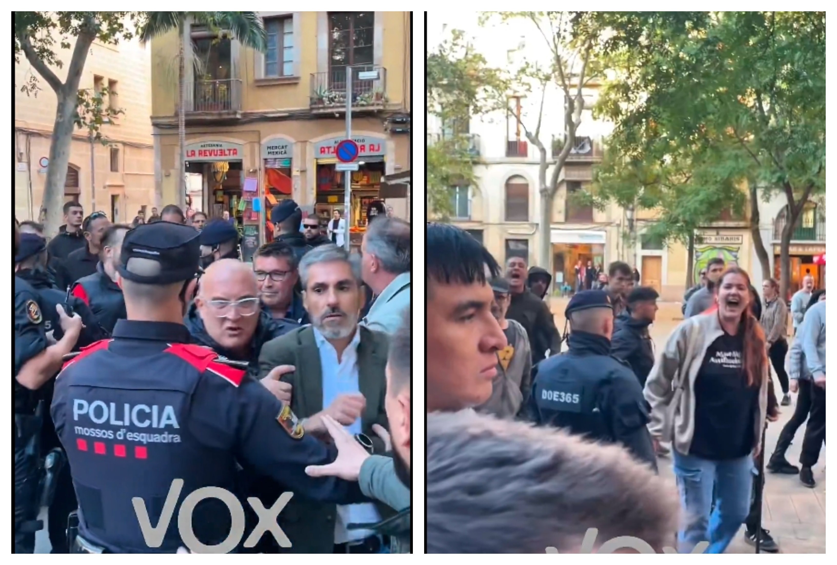 A la izquierda, Gonzalo de Oro y a la derecha quienes le increpan A la izquierda, Gonzalo de Oro y a la derecha quienes le increpan