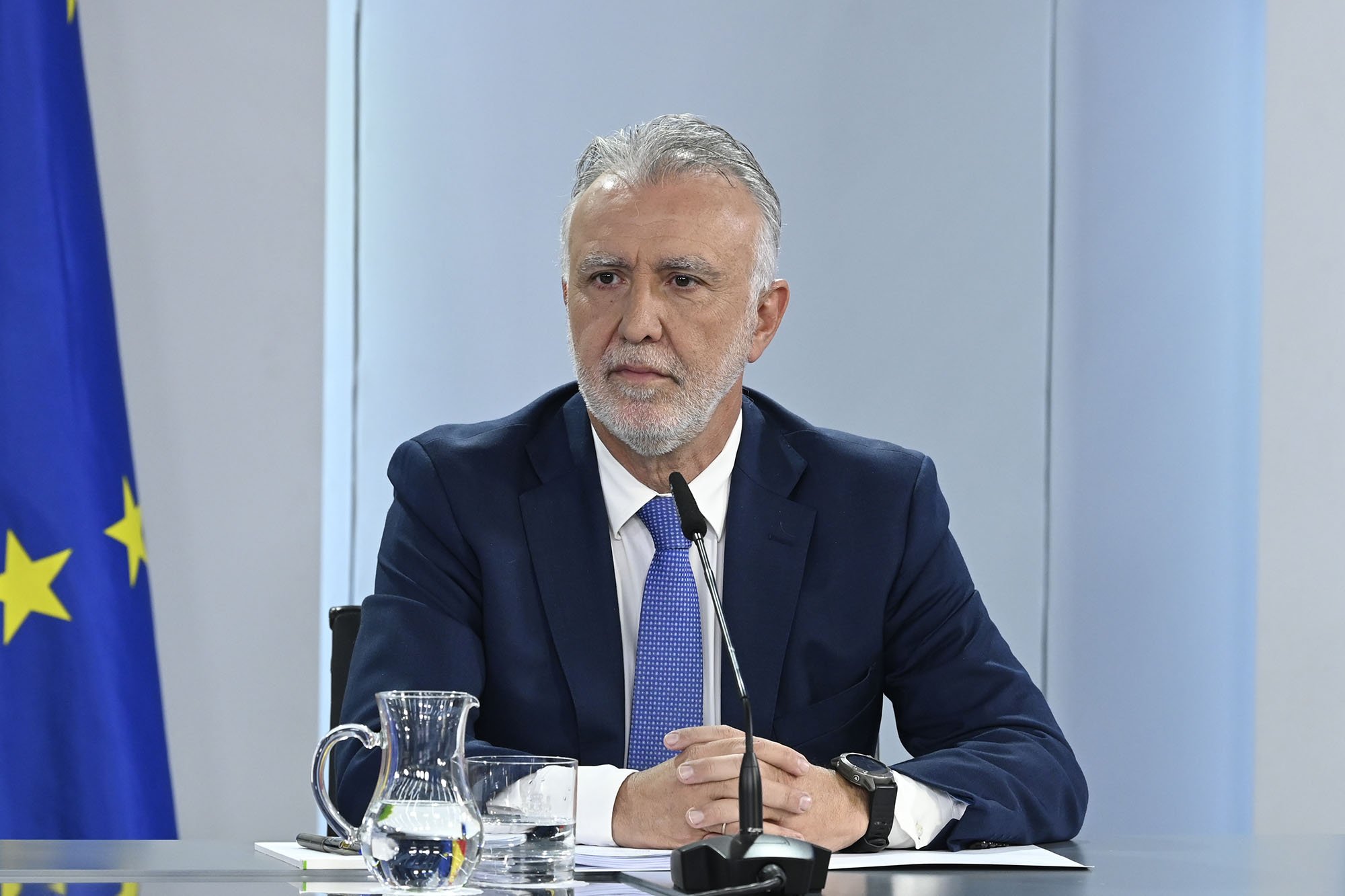 Ángel Víctor Torres, durante la rueda de prensa posterior al Consejo de Ministros de este martes Ángel Víctor Torres, durante la rueda de prensa posterior al Consejo de Ministros de este martes
