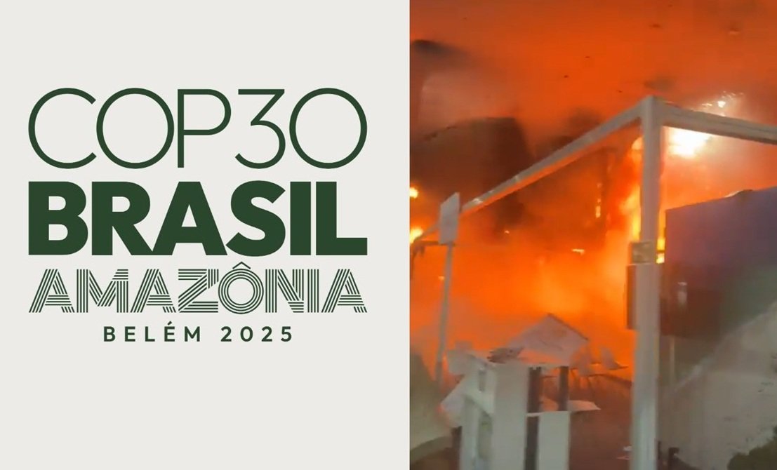 La COP30 se está celebrando en Belém (Brasil) desde el 10 de noviembre, pero con poco eco... y justo se produce un incendio