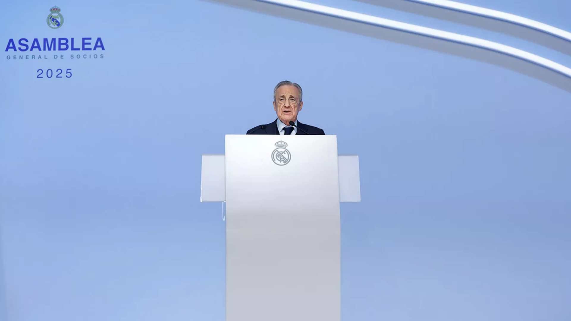 Florentino Pérez, durante la Asamblea