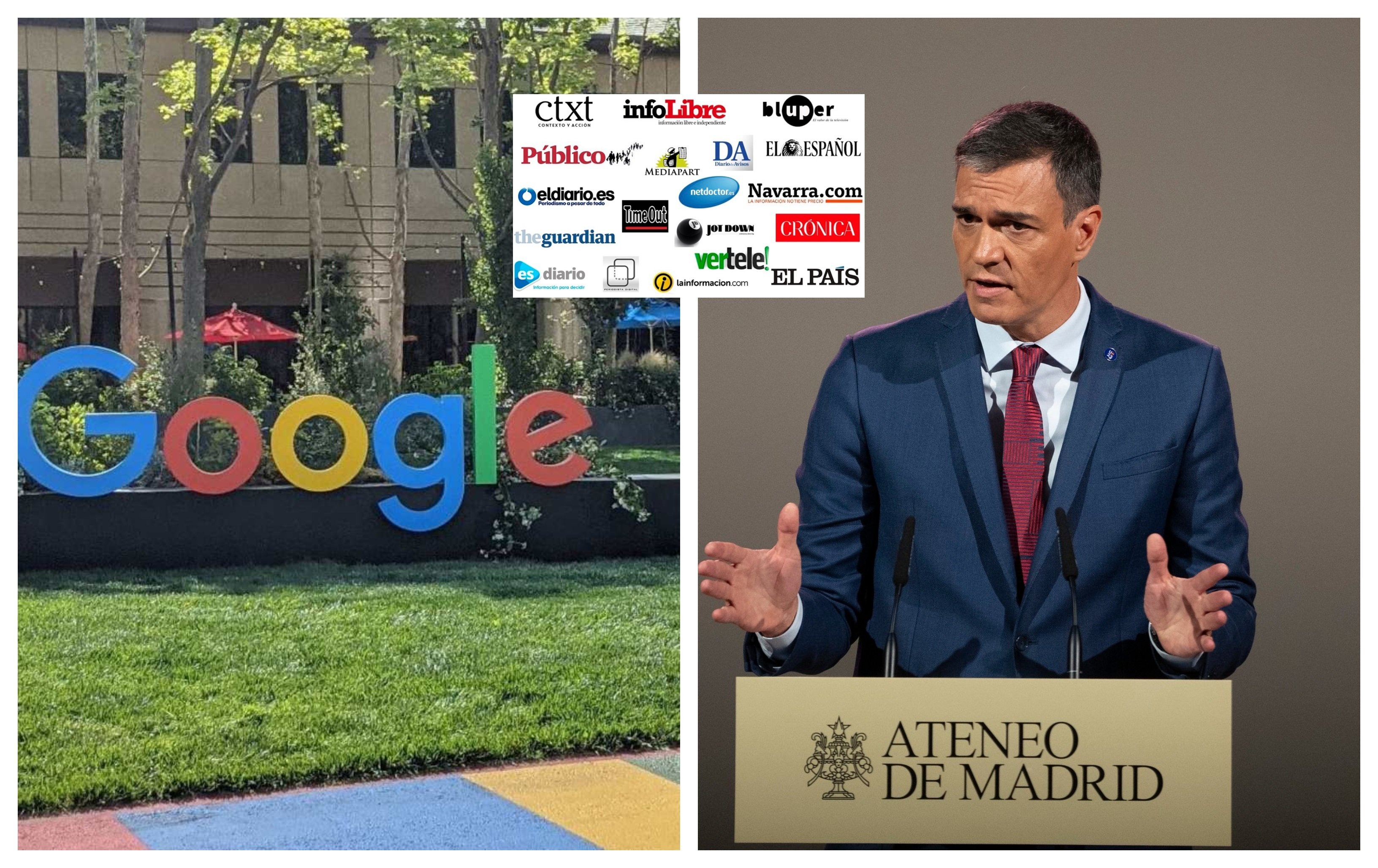 Estamos en la gran batalla por la libertad de prensa contra la IA y contra el verdugo Google así como contra gobiernos como el de Sánchez / Foto: elaboración propia