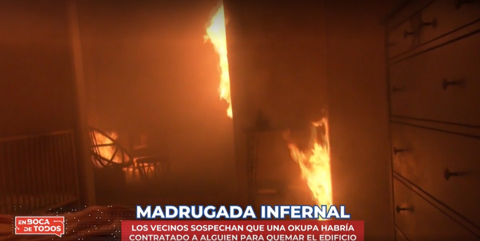 Uno de los vecinos cuenta a 'En Boca de Todos' el miedo que sintieron: “Es una ratonera, no tenemos salida nada más que por el portal. Gracias a Dios que no entró el humo”