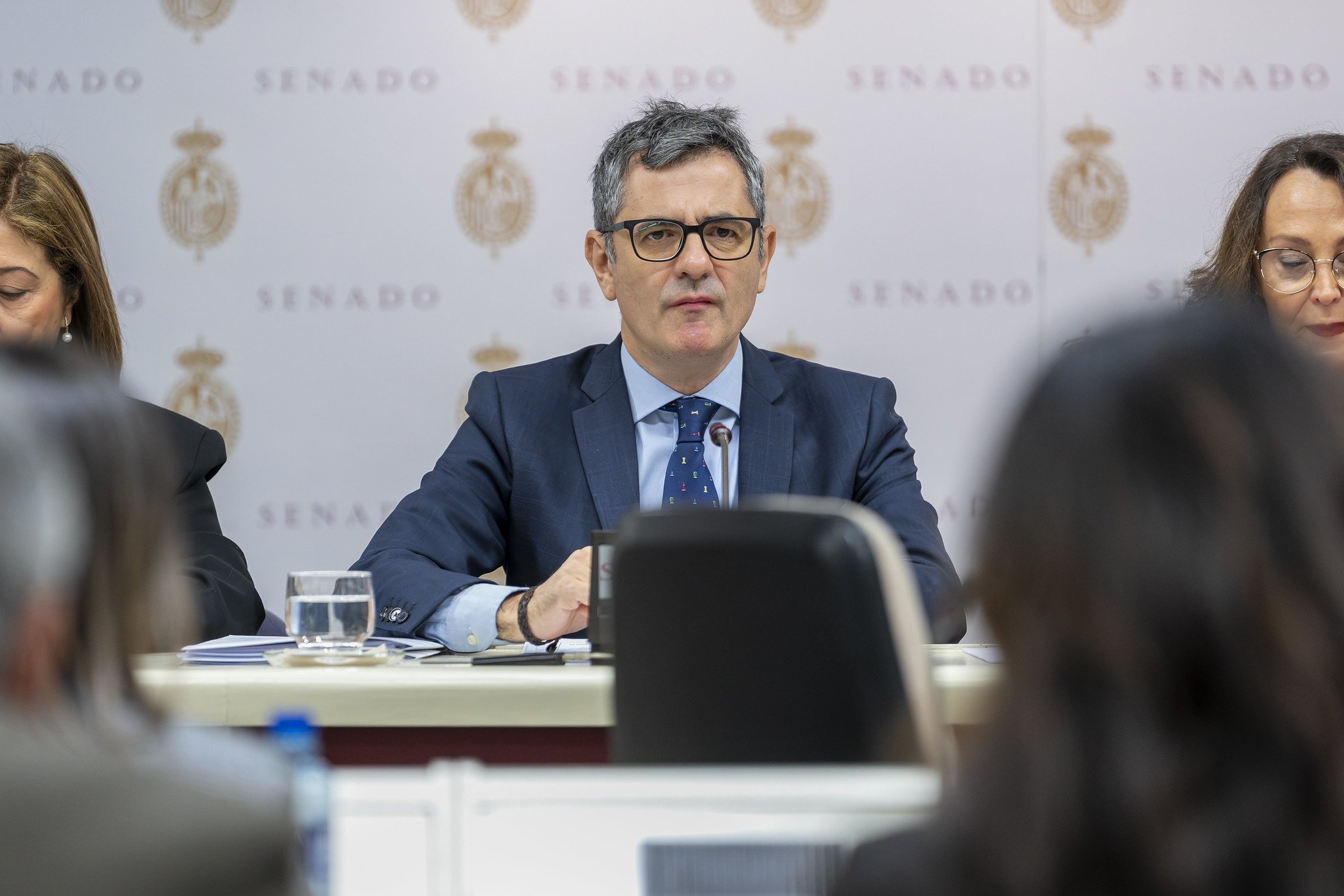 El ministro de la separación de poderes del sanchismo, Presidencia, Justicia y Relaciones, ha acudido hoy al Senado / Foto: Pablo Moreno