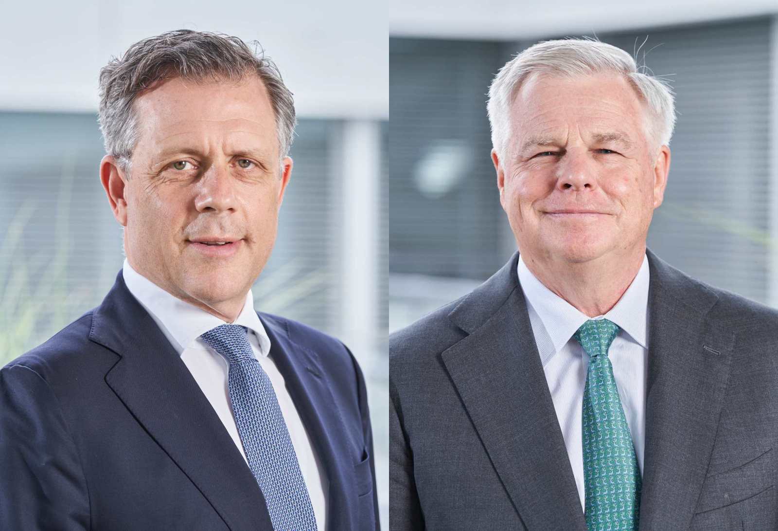 A partir del próximo 1 de enero, André Helfenstein (izquierda) será el presidente de SIX en sustitución de Thomas Wellauer (derecha), que en mayo anunció su salida