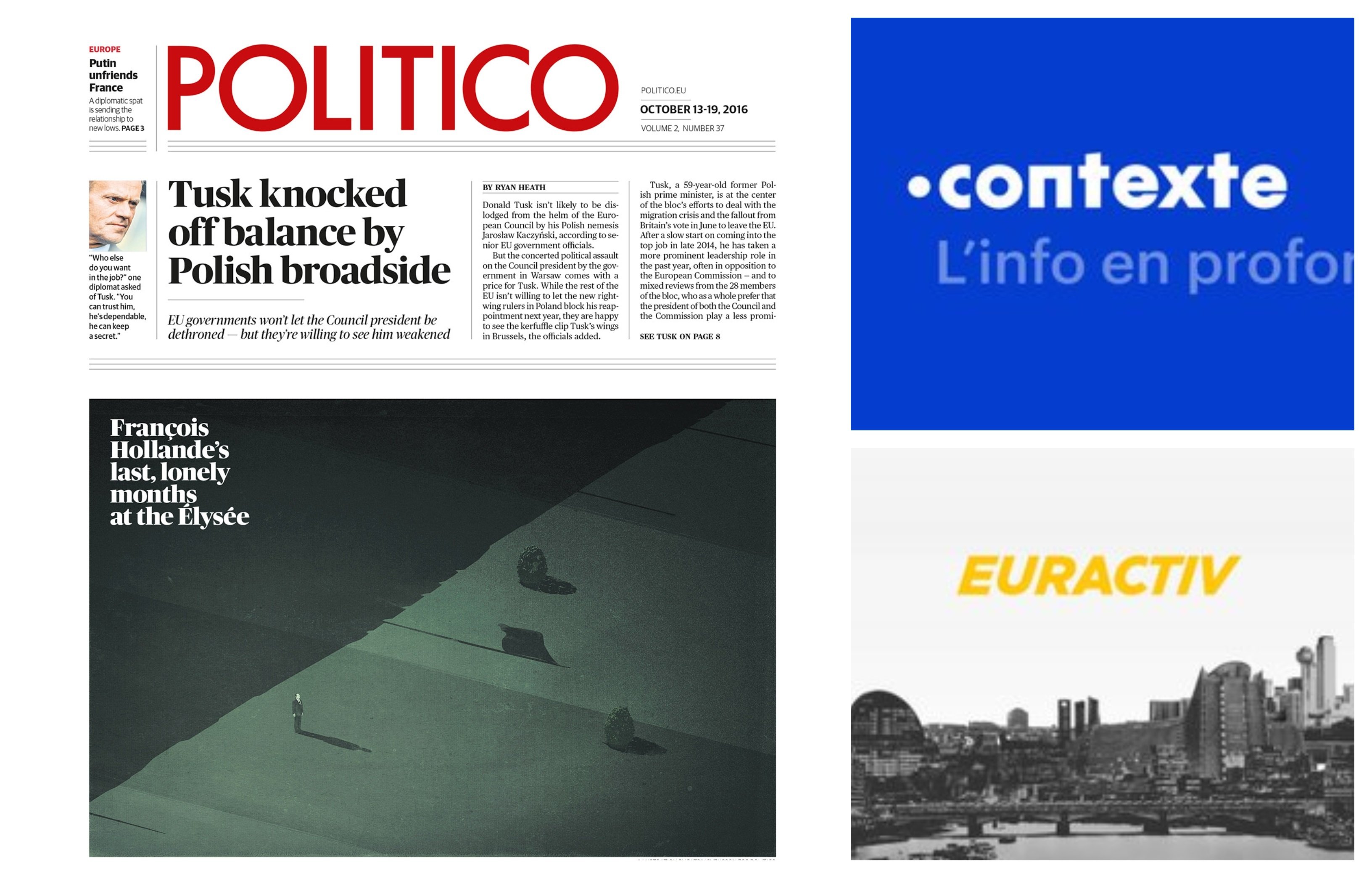 Al diario bruselino Político le han salido dos competidores en la capital comunitaria: el francés Contexte y el belga Euractiv. Pero pasarán años ante de que logren destronarlo