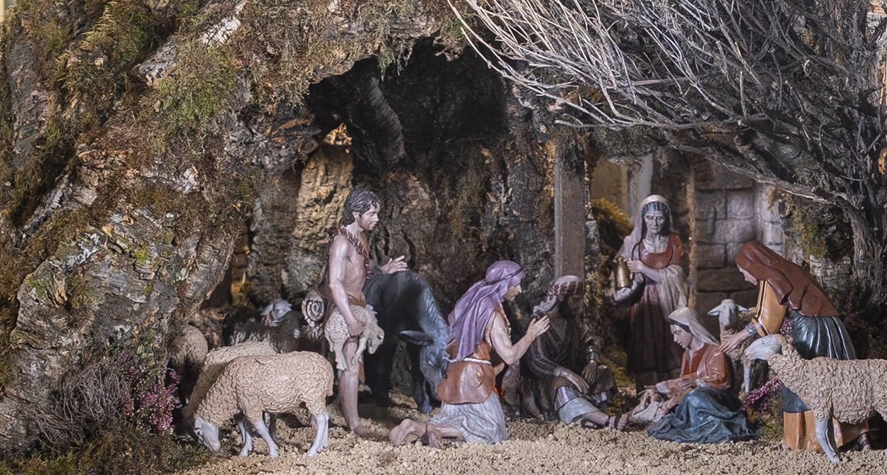 Belén, de la Asociación de Belenistas de Madrid, que este año se ha colocado en el Senado / Foto: Pablo Moreno