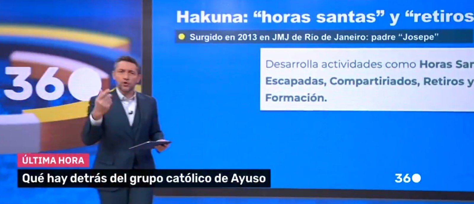 Expresar mi profunda indignación por los comentarios emitidos en programas de TVE como Directo al Grano y Mañaneros 360 contra el grupo musical católico Hakuna
