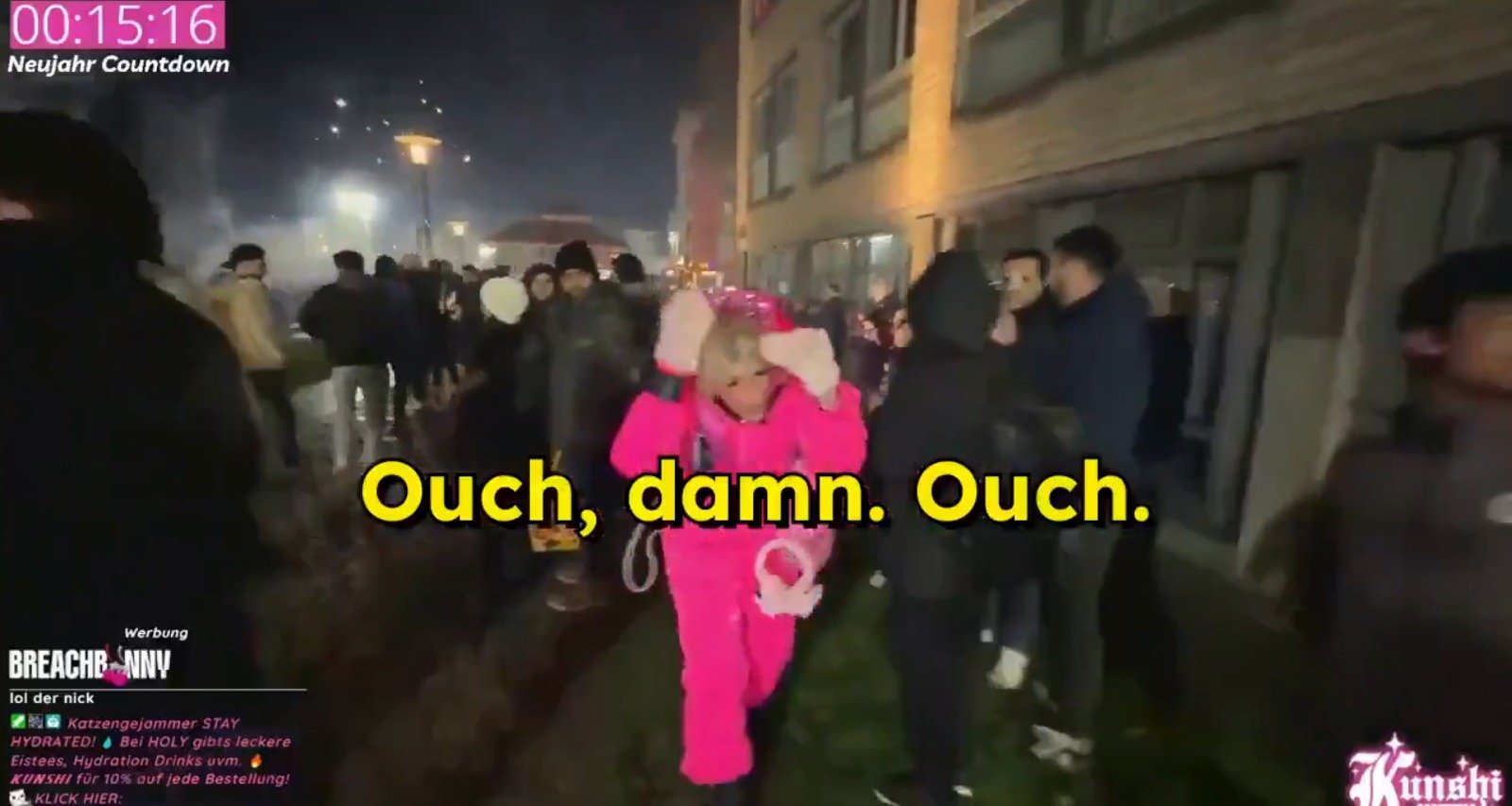 Kunshikitty tiene casi 223.000 seguidores en la red social de vídeo Twitch, donde retransmitió en directo la entrada del nuevo año