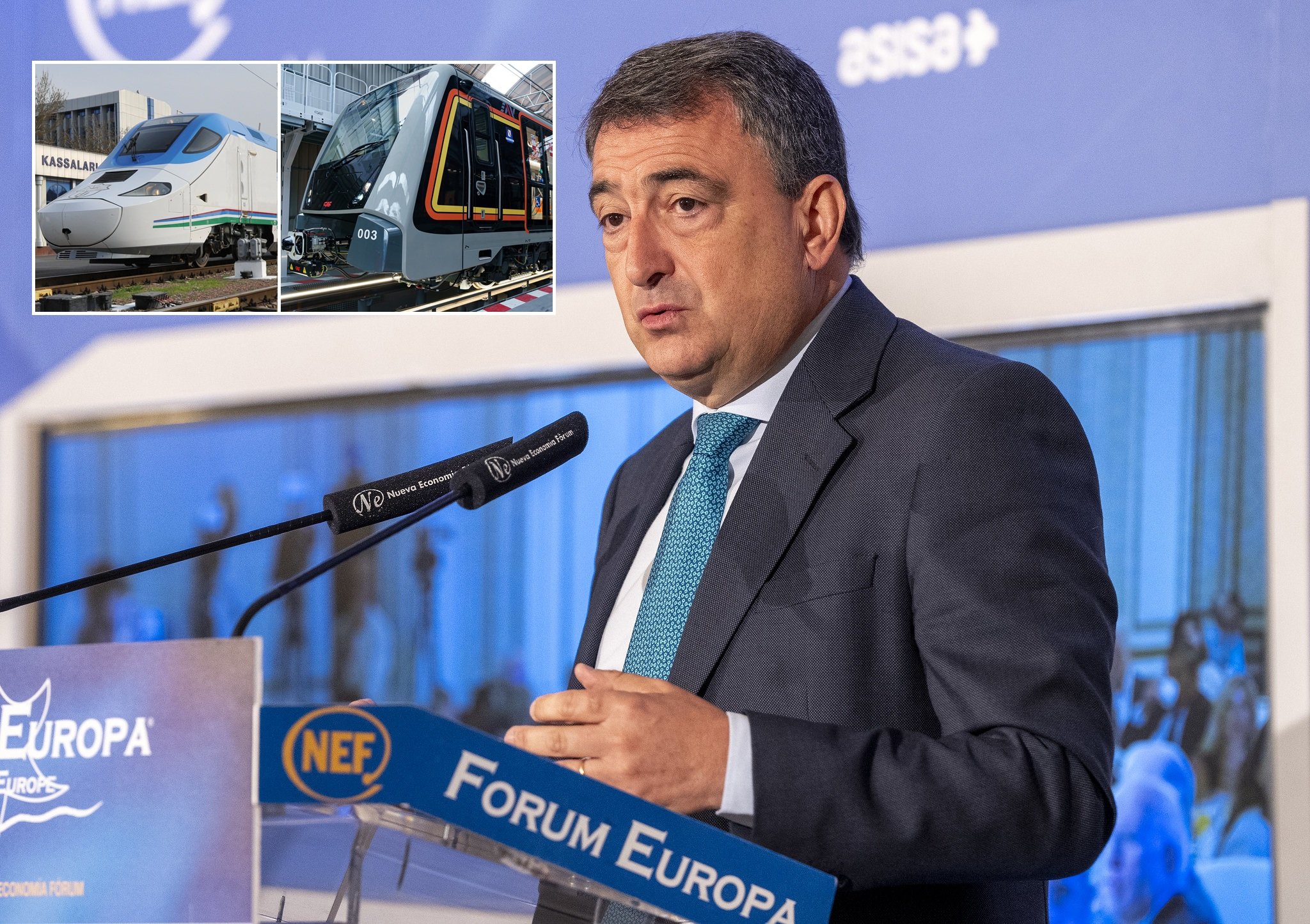 El PNV, con Aitor Esteban como presidente, está muy contento de que el tren español sea cada vez más vasco... gracias a su presencia en CAF y a su entrada en Talgo