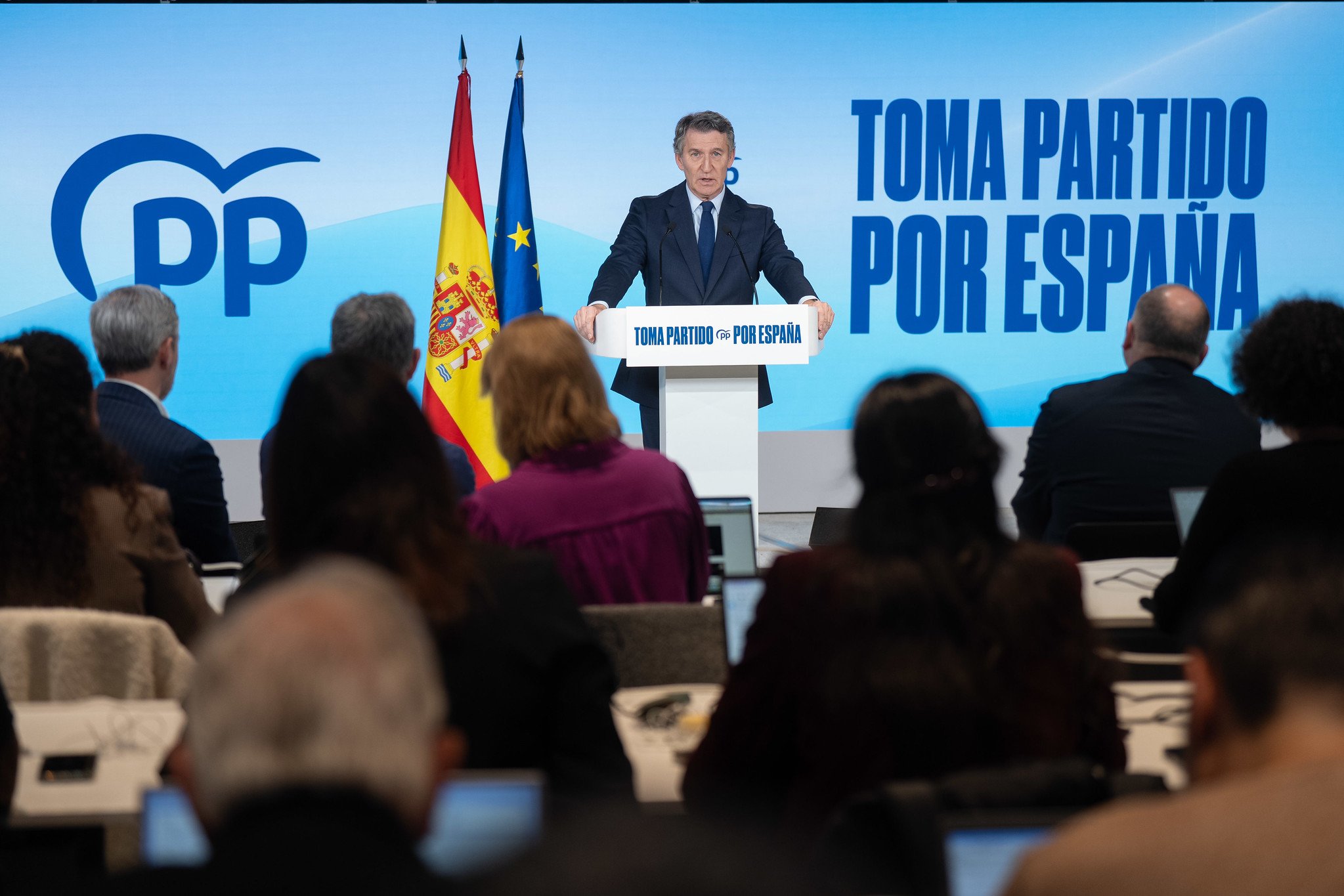 El presidente de los populares, Alberto Núñez Feijóo