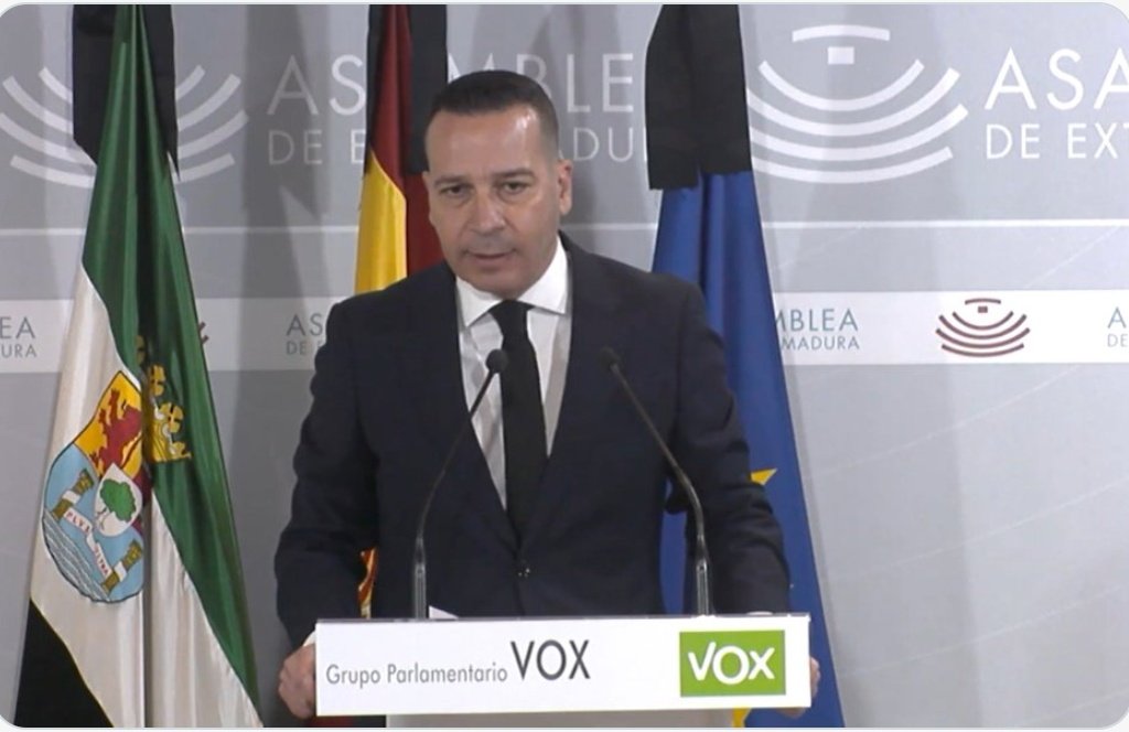 El representante de Vox en Extremadura, Óscar Fernández Calle