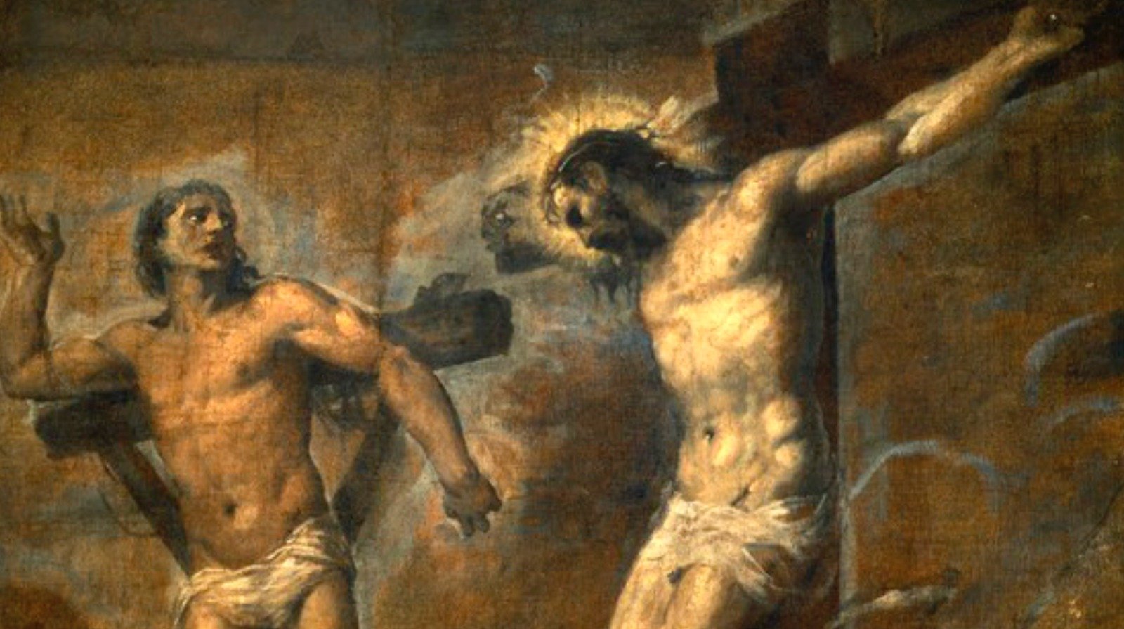 “Cristo y el buen ladrón (Christ and the Good Thief)” por Tiziano Vecellio (Titian)