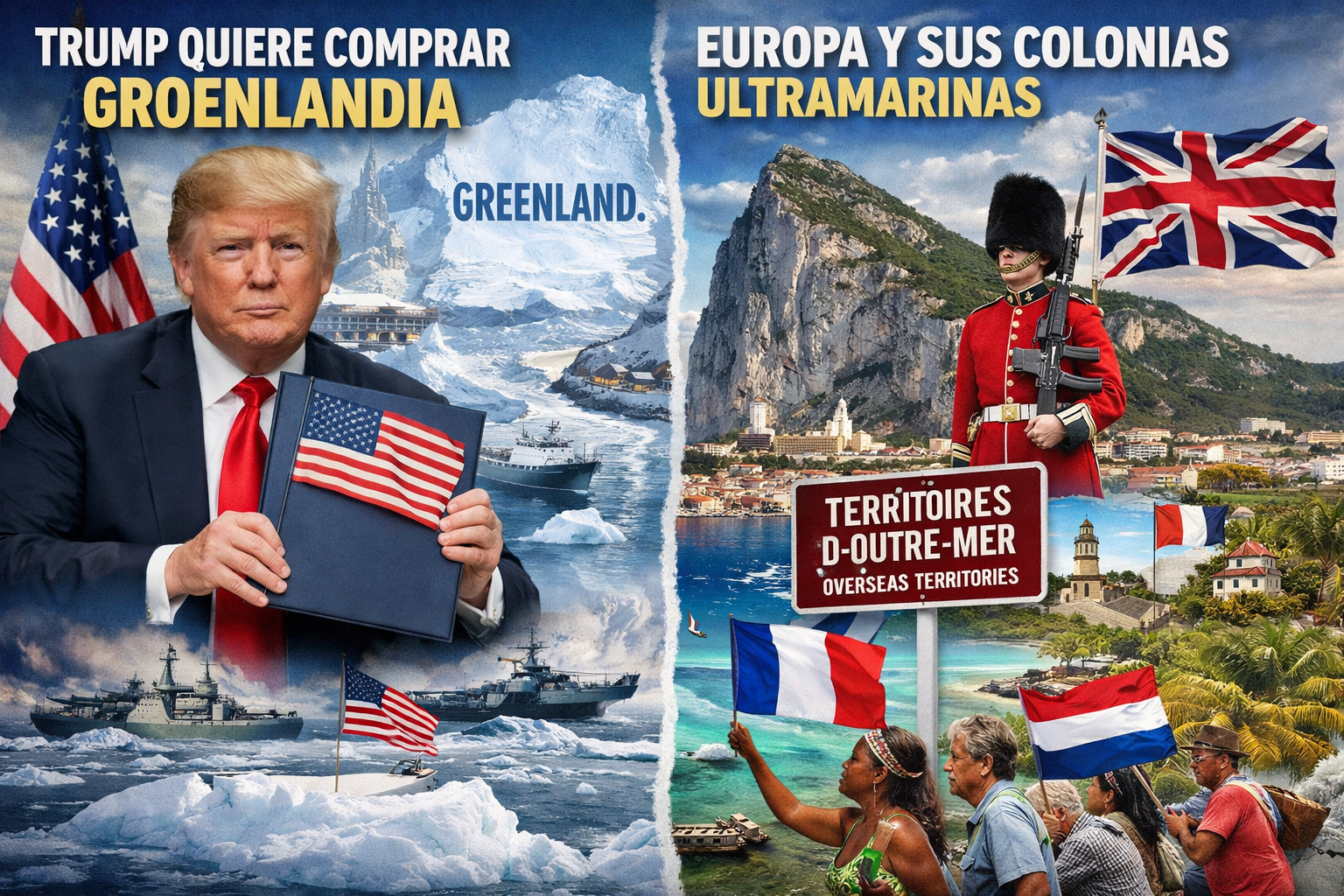 Frente al pragmatismo de la nueva administración norteamericana que cree poder comprarlo todo con un cheque bancario, está la predicadora ética europea de descalificar al Tío Sam y conservar a toda costa territorios en ultramar