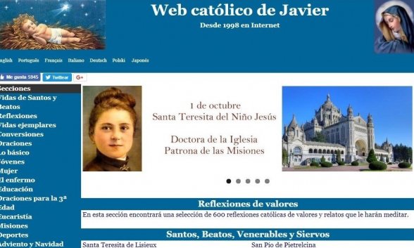 Web católico de Javier' cumple 20 años