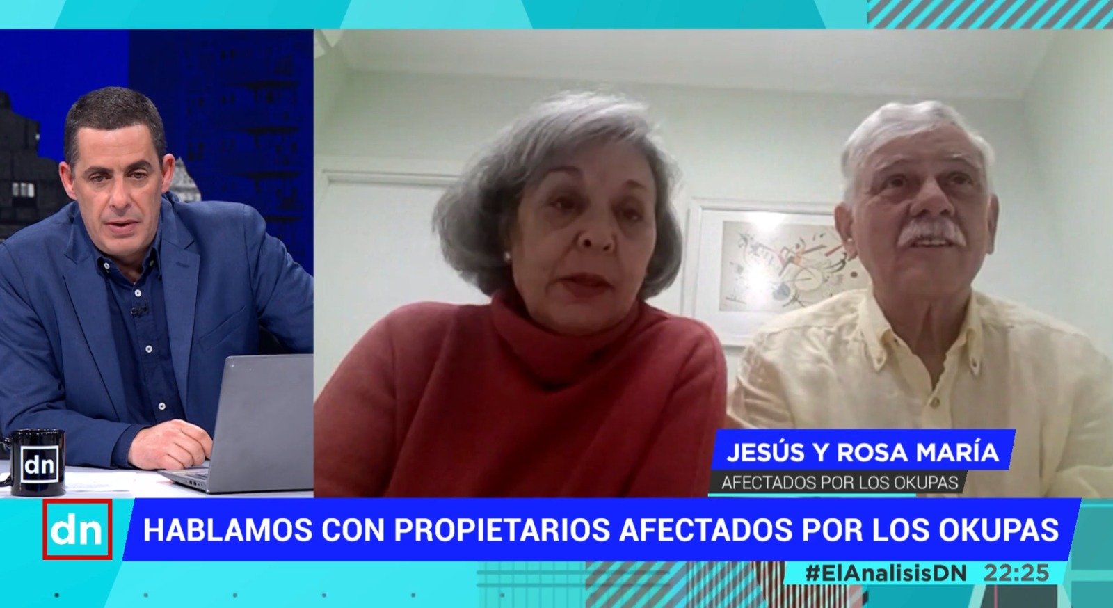 Rosa María y su marido cuentan en Telemadrid su angustiosa situación por su okupa, que ha dejado claro que no se va