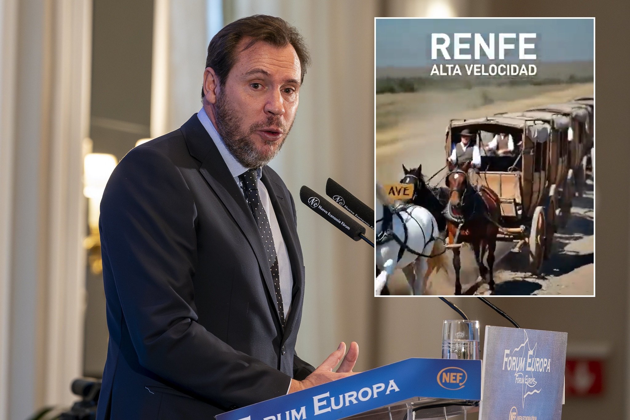 El ministro Puente presumía de la situación del tren... que es un caos inmenso