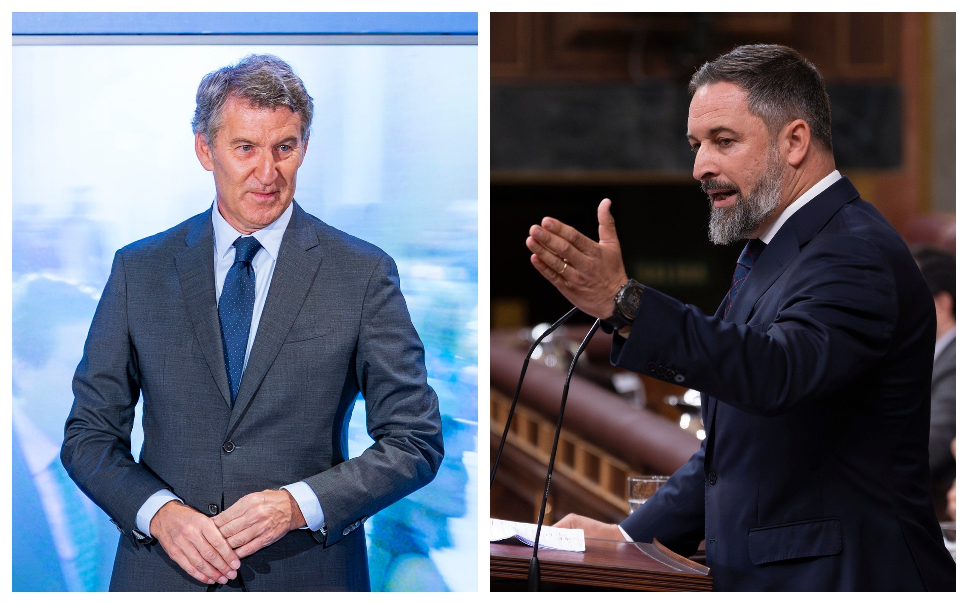 Como la prioridad es acabar con el Sanchismo la verdad es que una ruptura entre Feijóo y Abascal produce vértigo, pero el problema no es Abascal, es Feijóo... y Vox debe romper con el PP / Fotos: Pablo Moreno