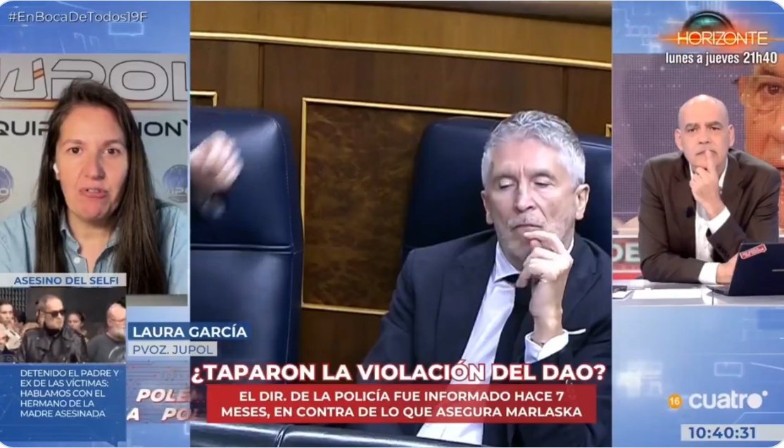 Una portavoz del sindicato policial Jupol se ha referido al ministro del Interior, Fernando Grande Marlaska