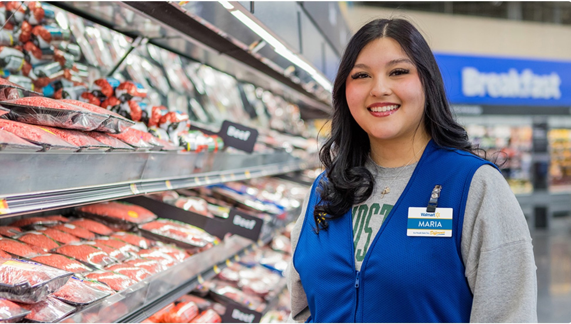 Una trabajadora de Walmart Una trabajadora de Walmart