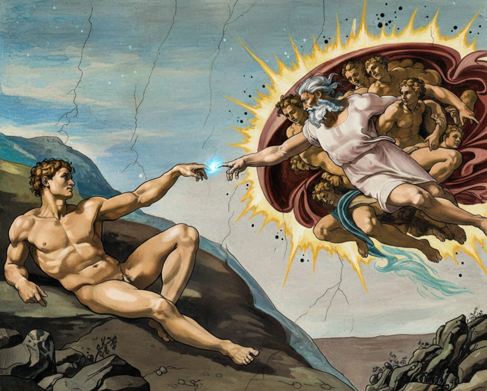 La Creación de Adán, pintada por Miguel Ángel en la Capilla Sixtina en 1512, es una de las obras más icónicas del Renacimiento y tal vez incluso de la humanidad.