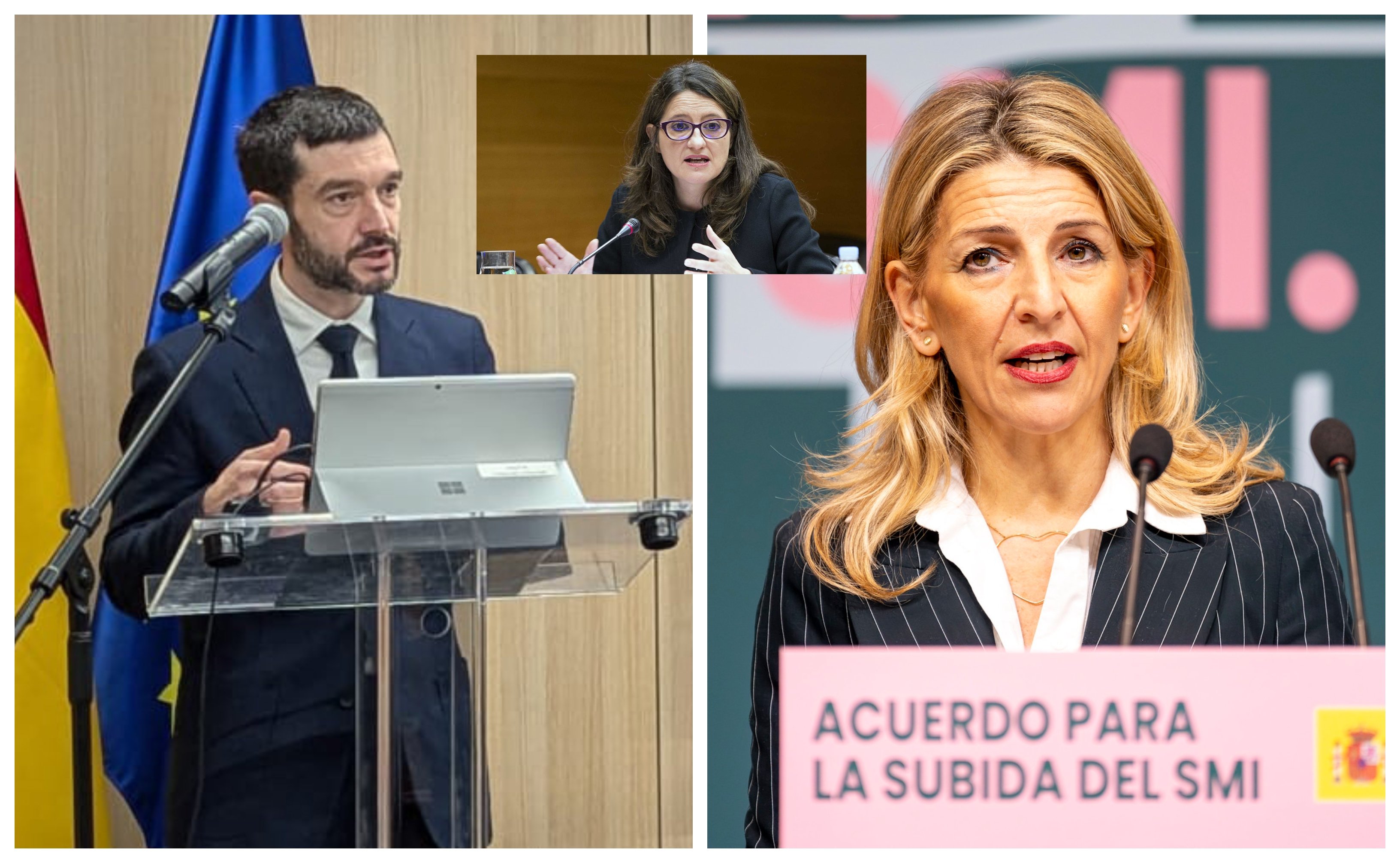 Díaz y Bustinduy, con Oltra: Pablo, porque sufre "una persecución insoportable" y Yoli, porque "llevan años intentando acabar con ella"