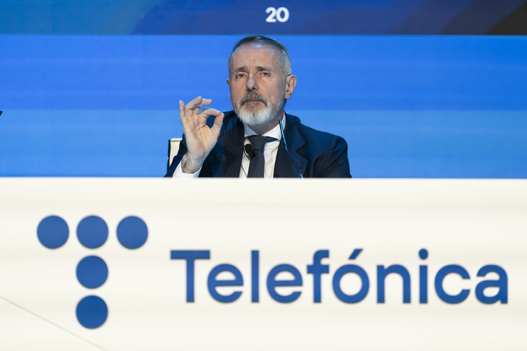 Marc Murtra, presidente ejecutivo de Telefónica, durante la presentación de resultados / Foto: Pablo Moreno