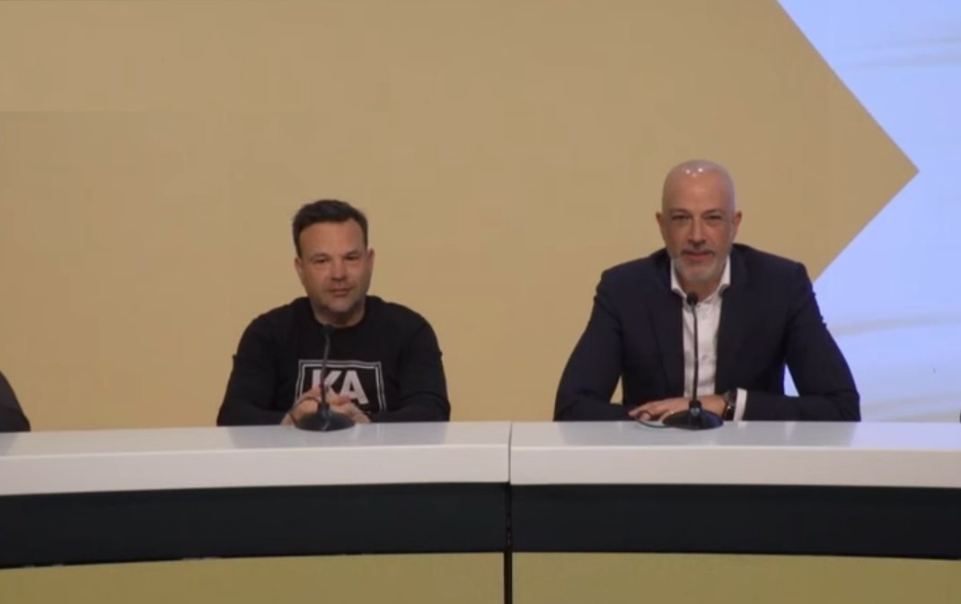 José Elías, presidente ejecutivo y primer accionista de Audax Renovables; y Óscar Santos, director general