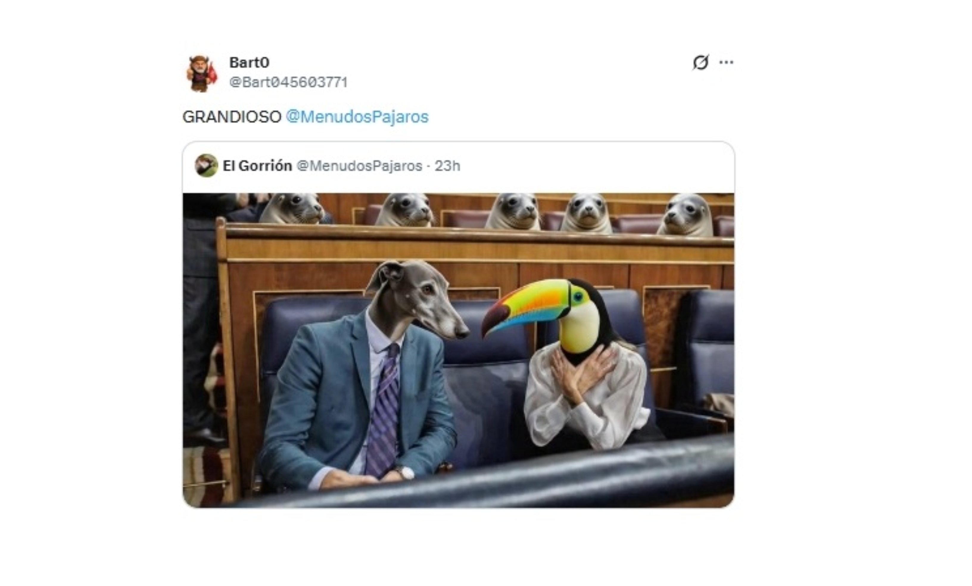 El galgo y La tucán