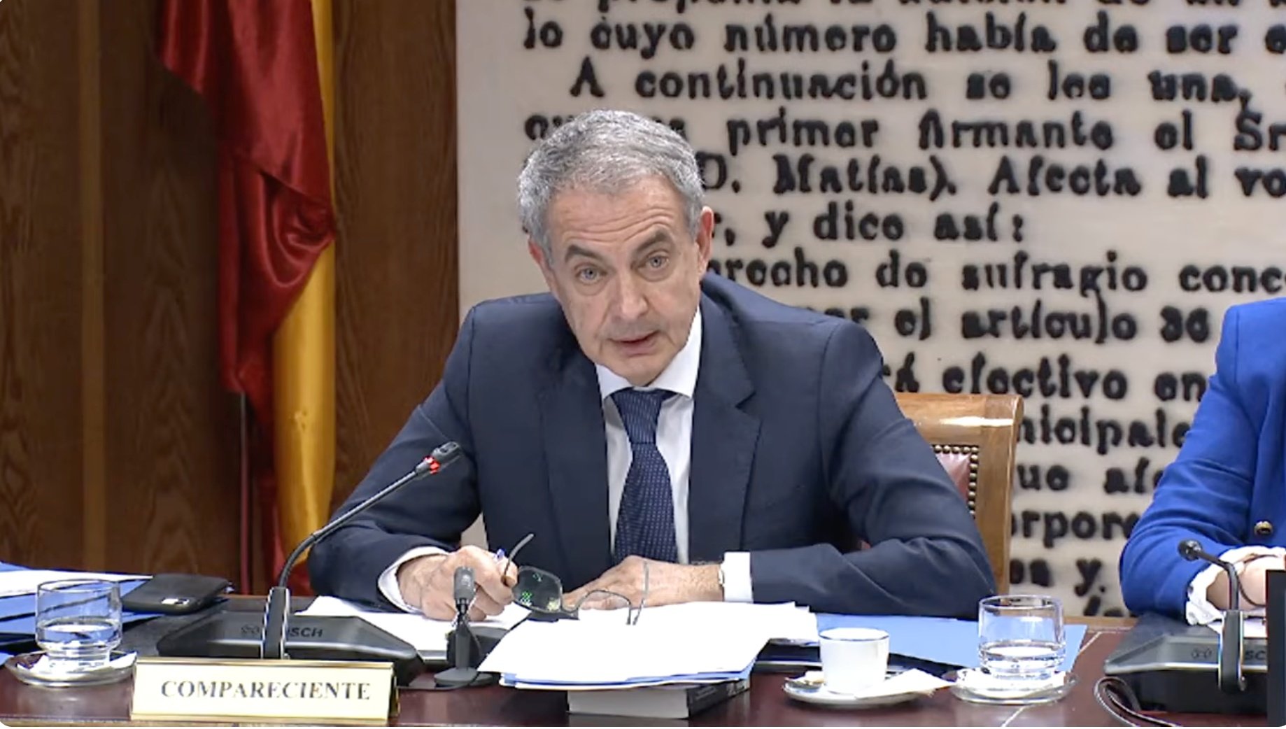 Zapatero ha declarado hoy en la Comisión de Investigación del caso Koldo en el Senado