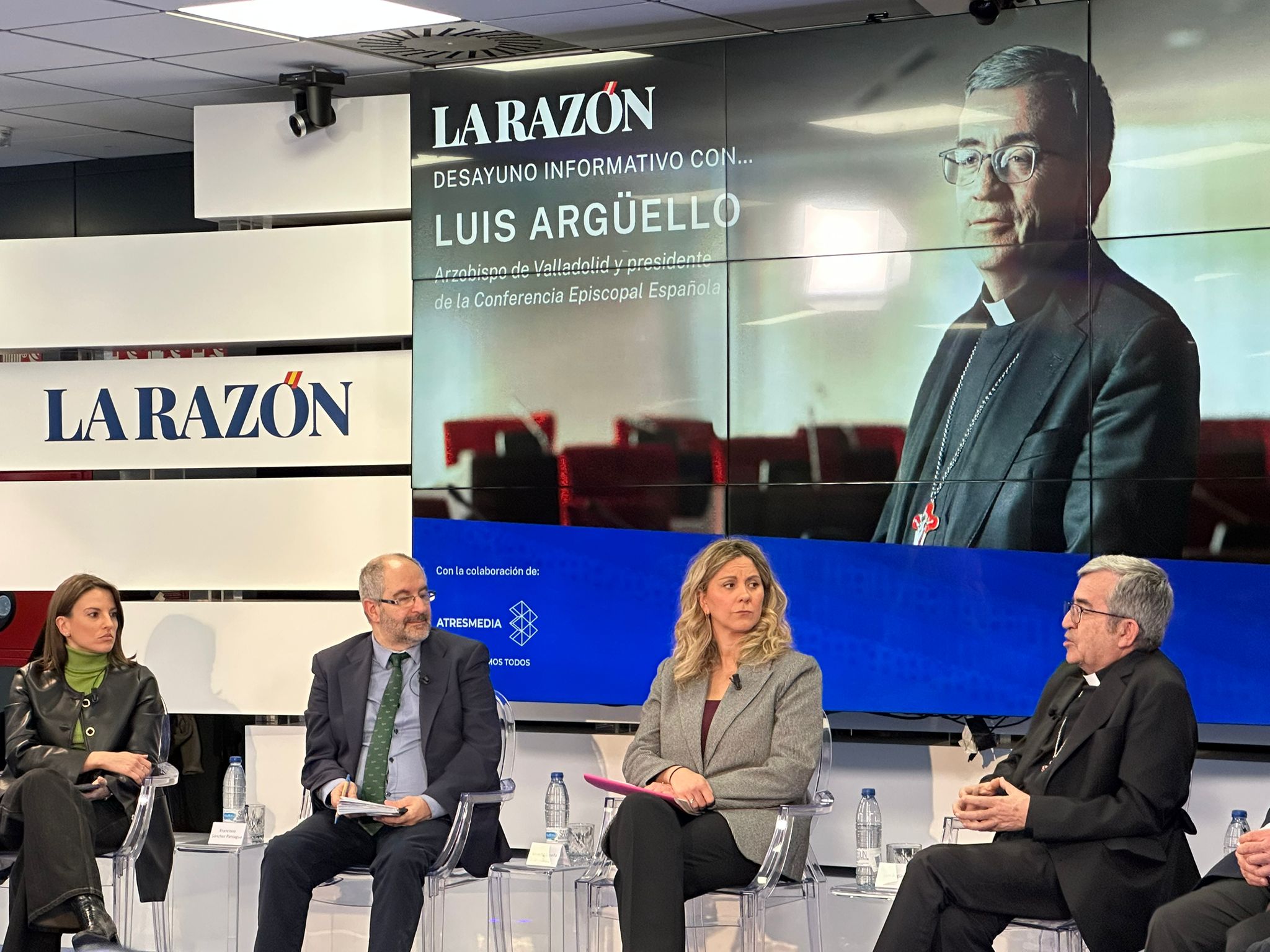 Argüello, durante el desayuno organizado por La Razón