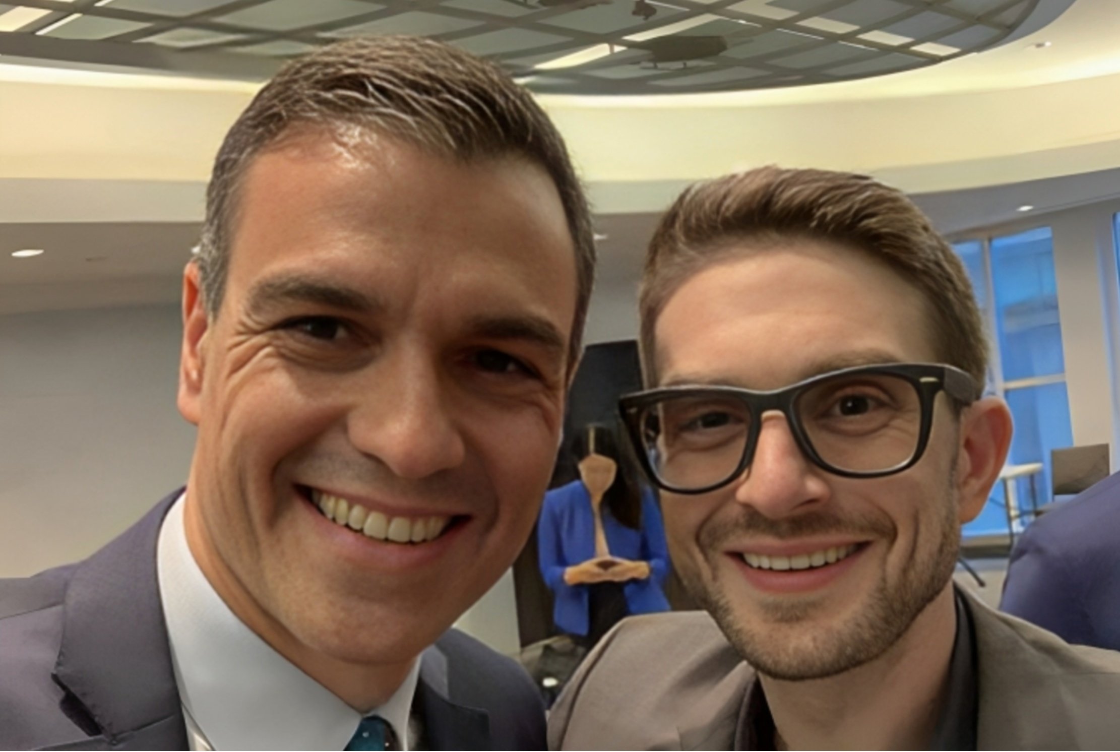 Pedro Sánchez y su gran amigo Alex Soros, heredero de George