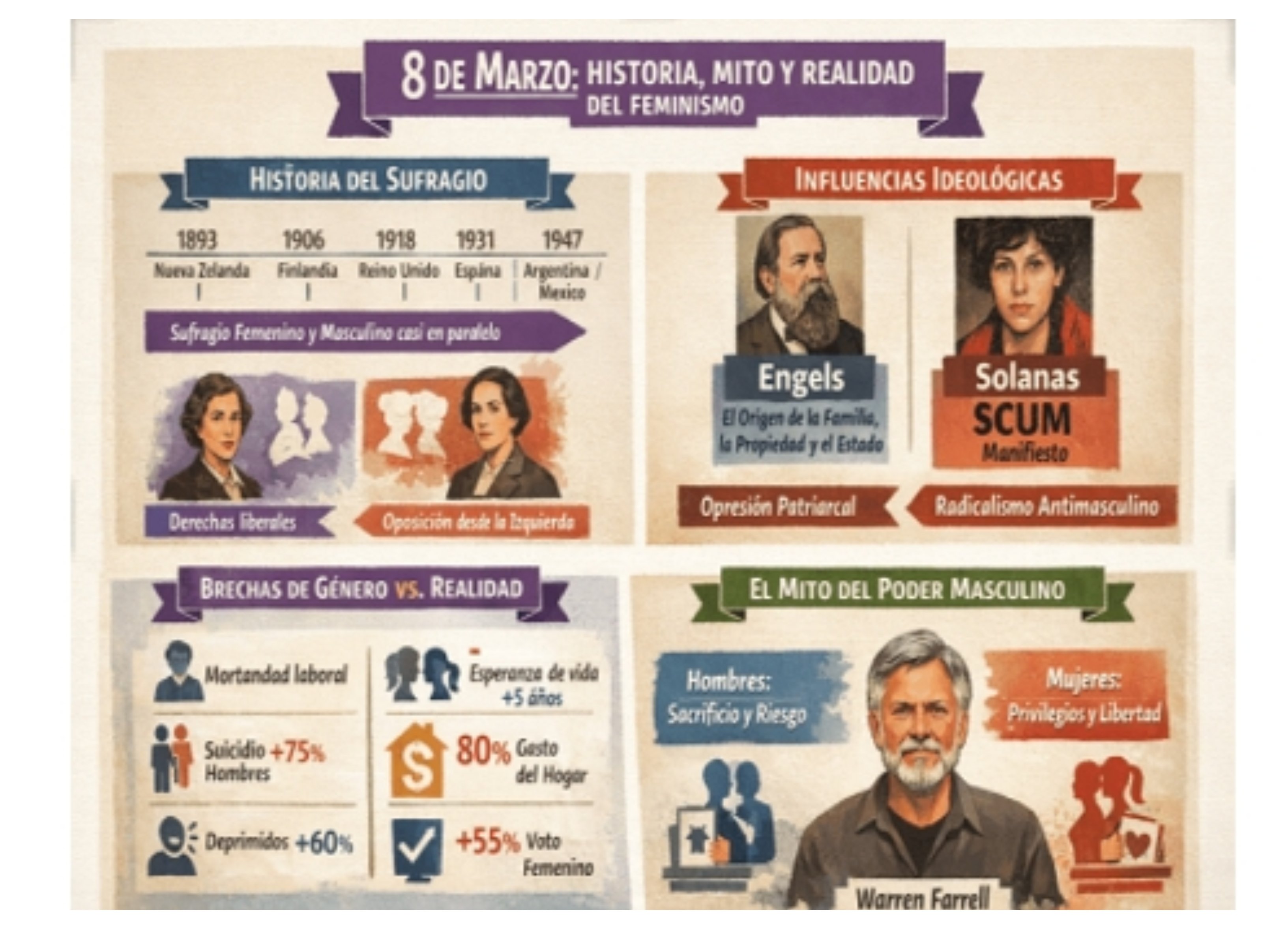 Aquelarre del 8-M. Historia de la victimización femenina