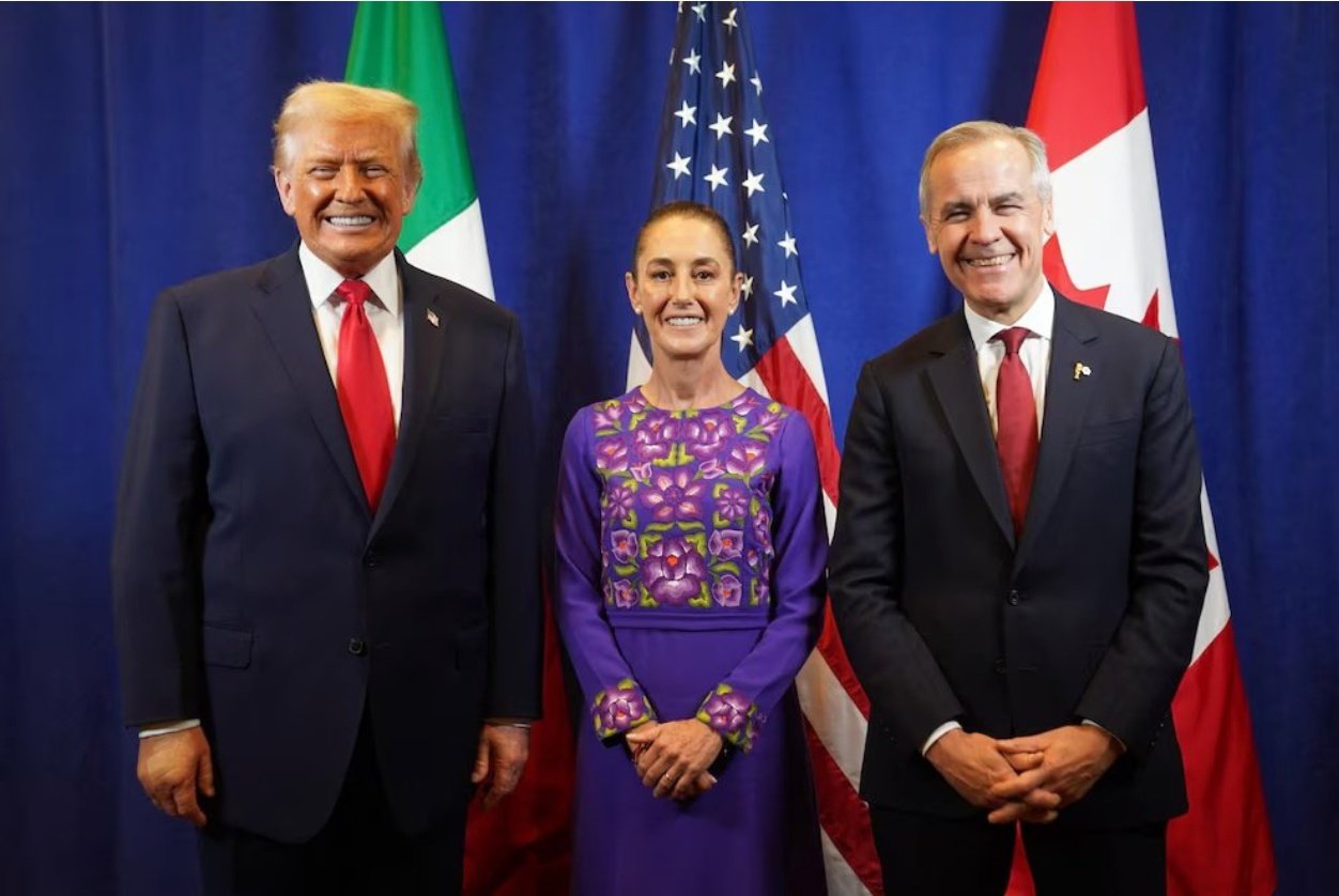 Claudia Sheinbaum junto al presidente estadounidense Donald Trump