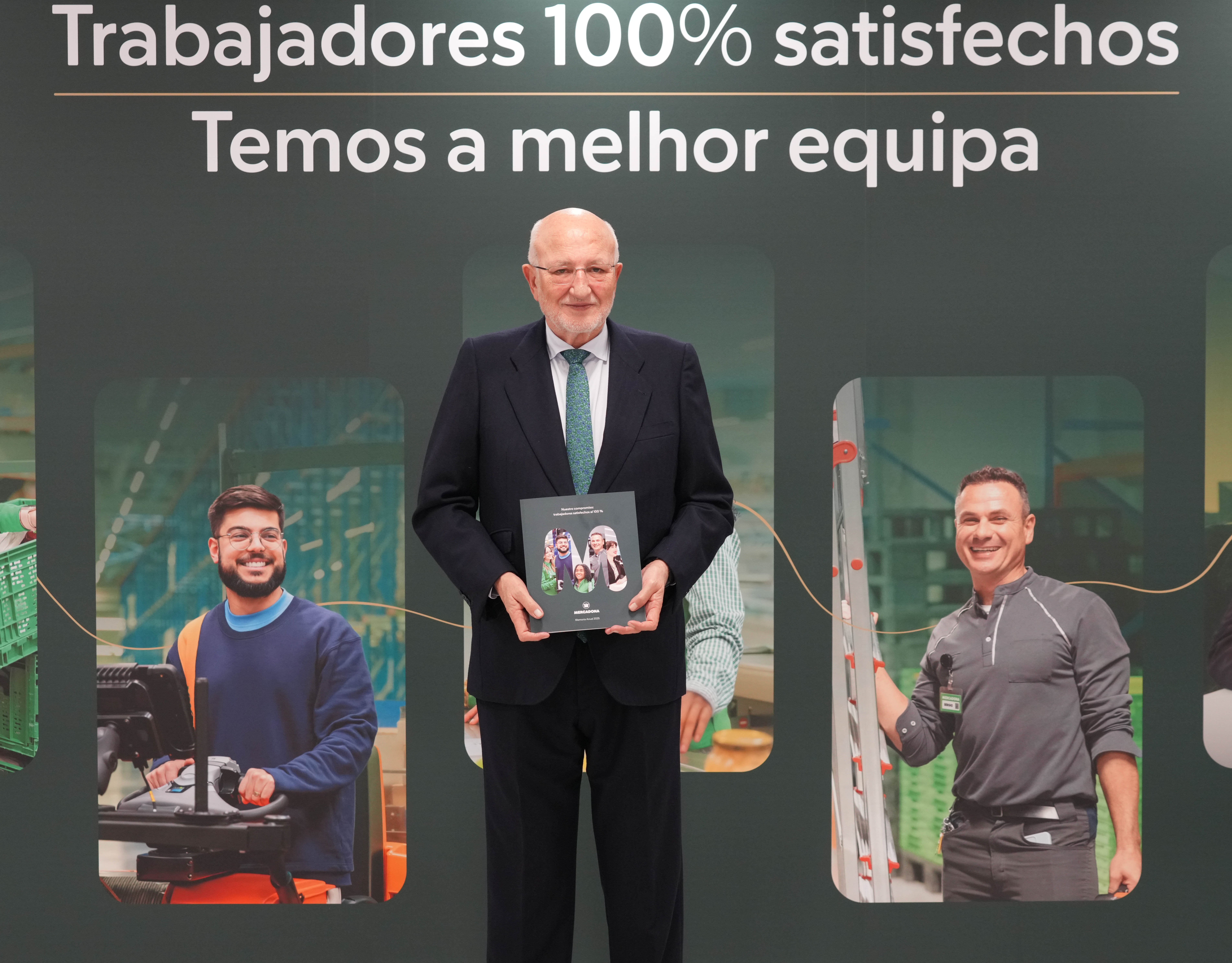 Juan Roig en el Centro de Coinnovación en Polígono Fuente del Jarro en Paterna, Valencia