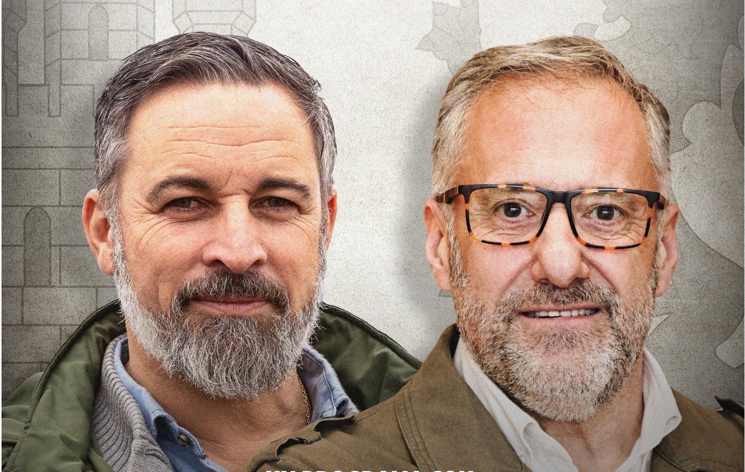 Santiago Abascal y el candidato de Vox en Castilla y León, Carlos Pollán