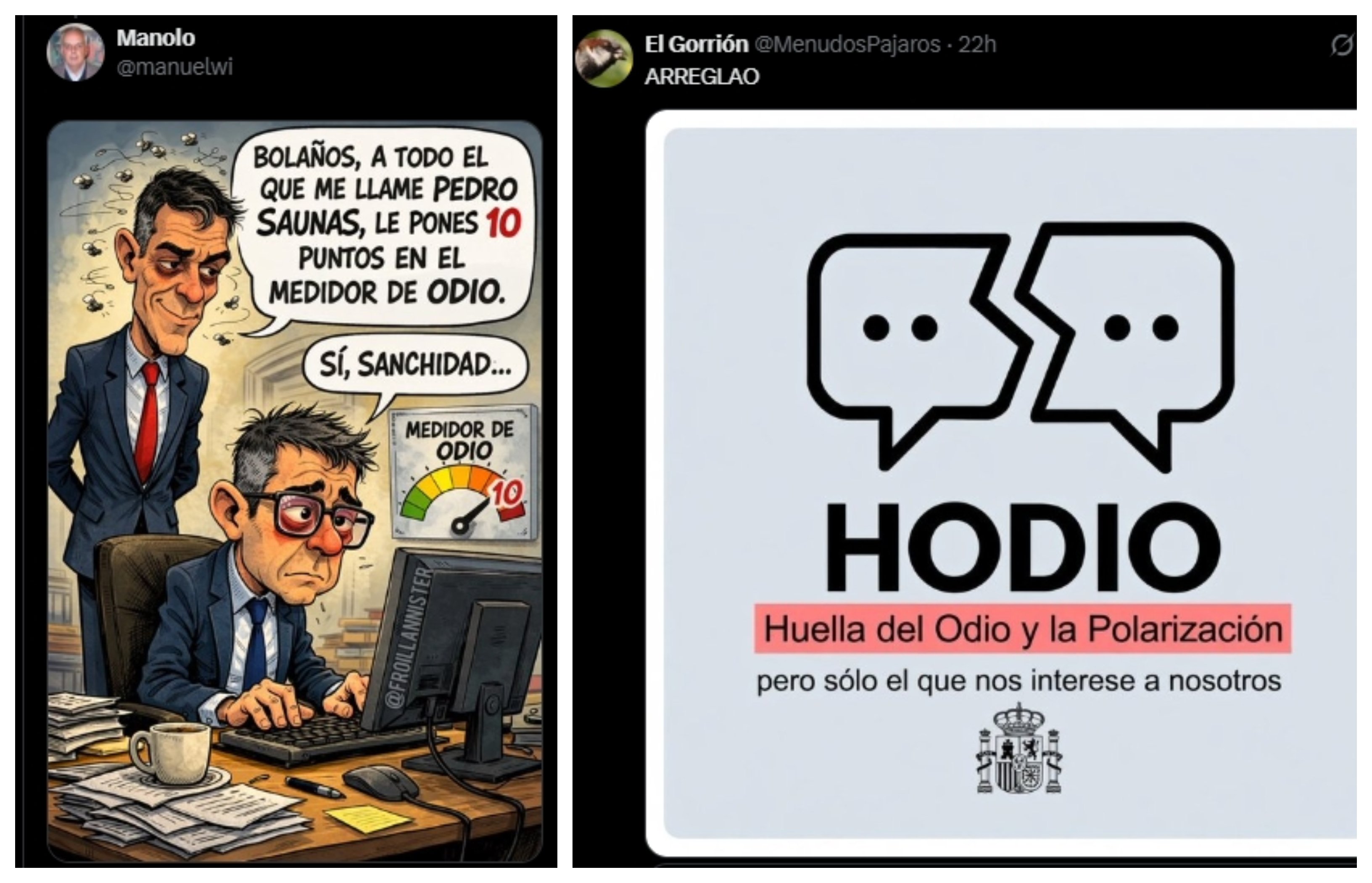 Cuidado, 'hodiadores', os vigilamos