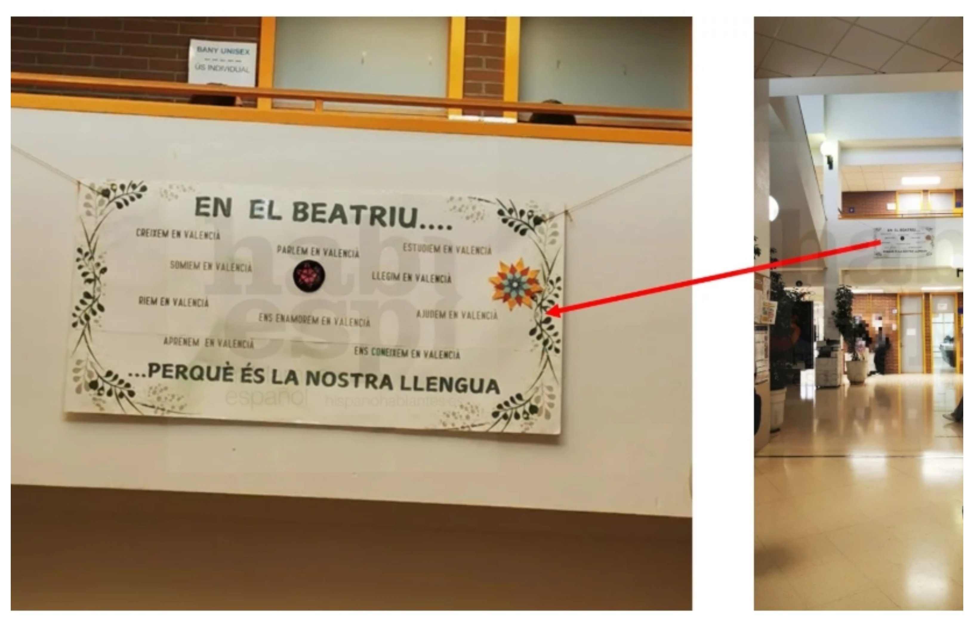 Los poderes públicos no pueden utilizar los medios que tienen a su alcance para decirles a las personas con qué lengua soñar, con qué lengua crecer, en qué lengua enamorarse, que es justo lo que indica especifica este cartel