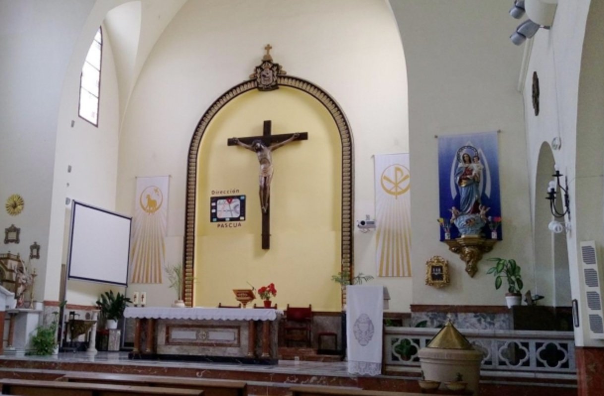 Iglesia de San Diego, en el barrio de Puente de Vallecas, de Madrid