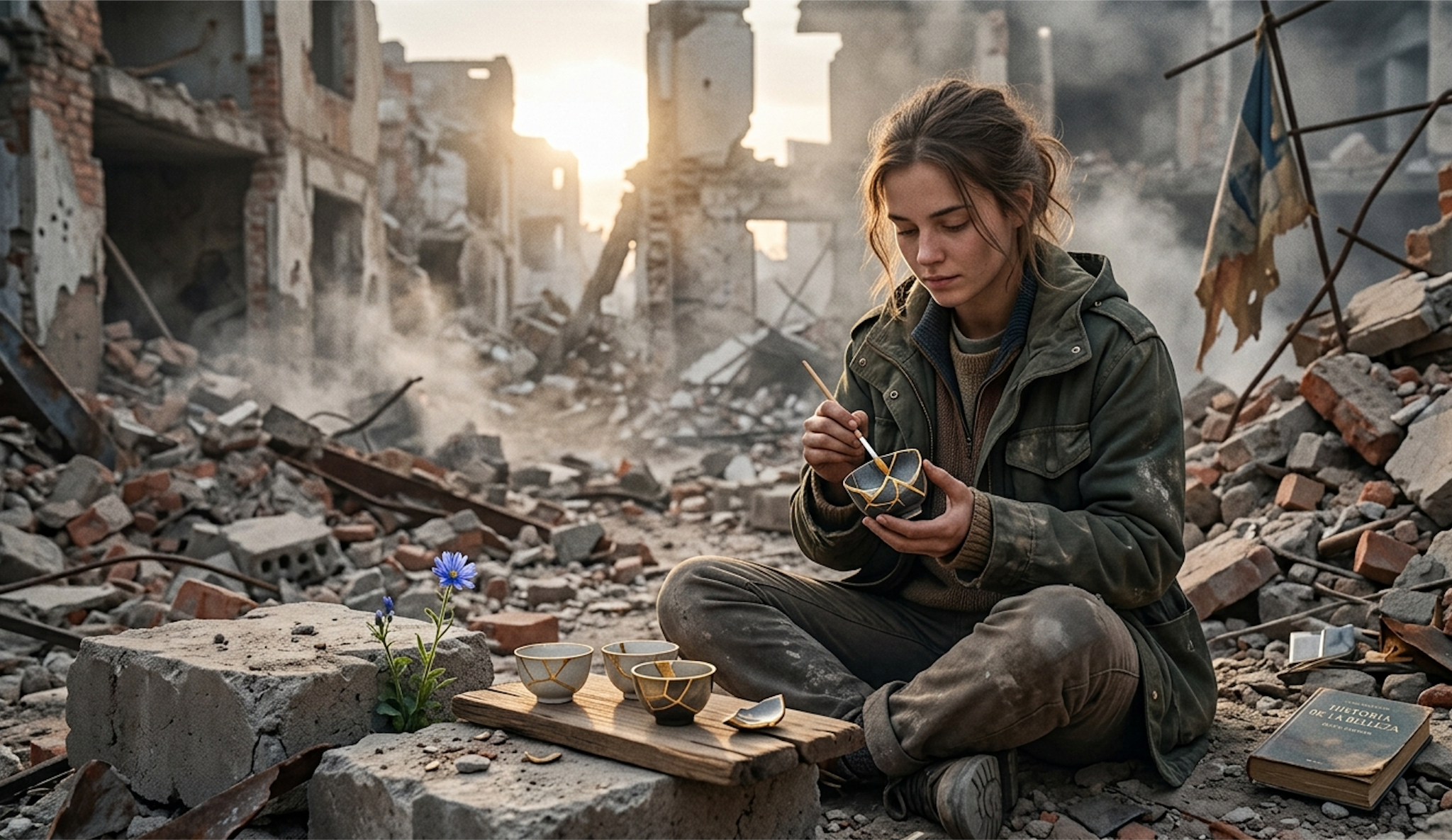 No es solo estética sino es el recordatorio de que, incluso entre escombros, seguimos siendo capaces de crear luz y sentir emociones bellas