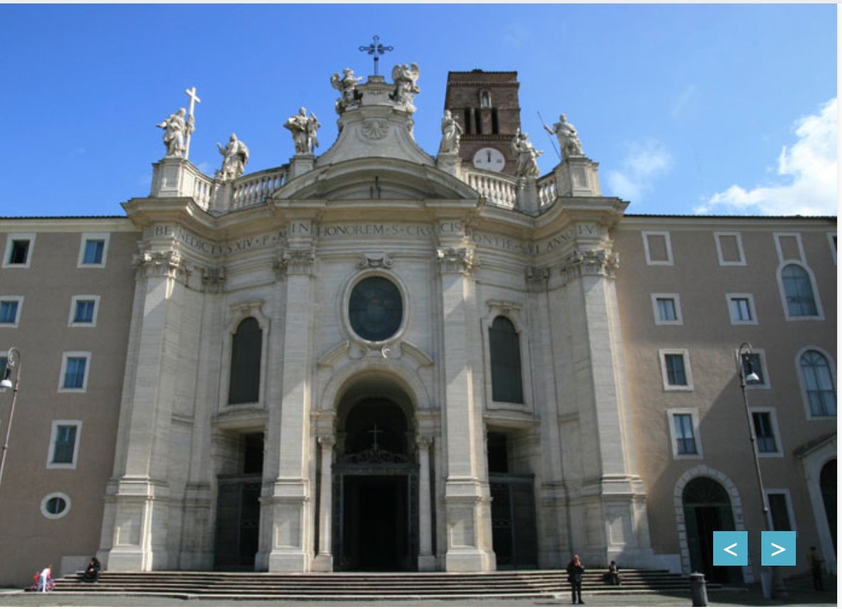 Basílica de la Santa Cruz de Jerusalén (Roma), que alberga importantes reliquias de la Pasión de Cristo