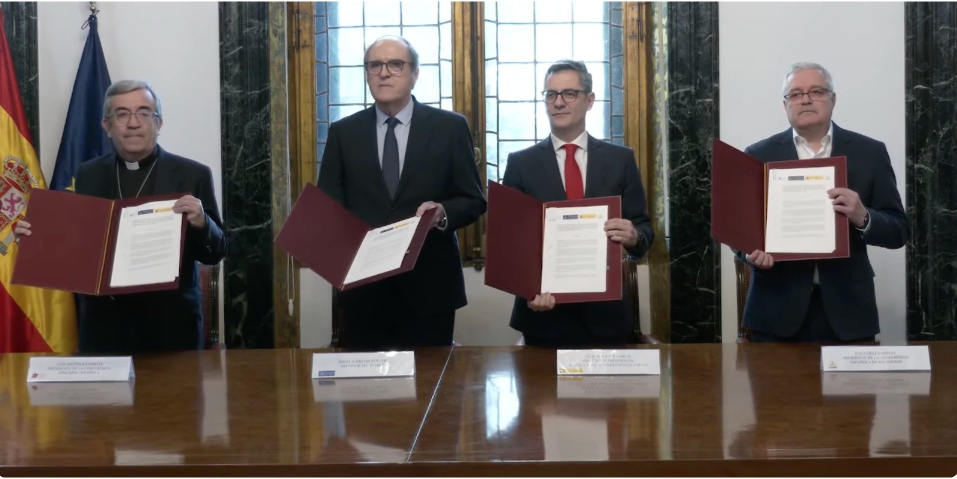 Firma del protocolo para reconocer y reparar a las víctimas de abusos sexuales en el ámbito de la Iglesia Católica