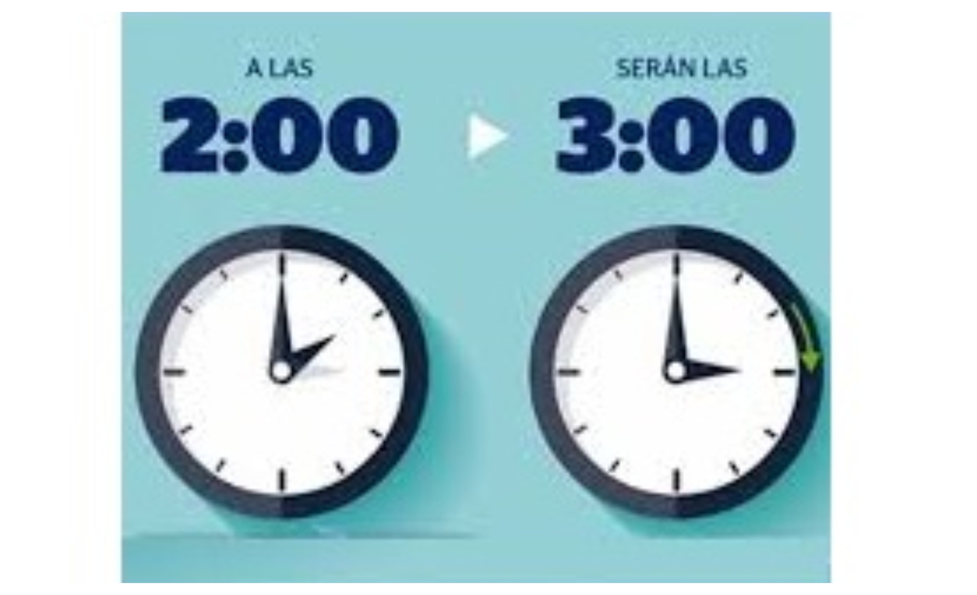 A las 2 serán las 3