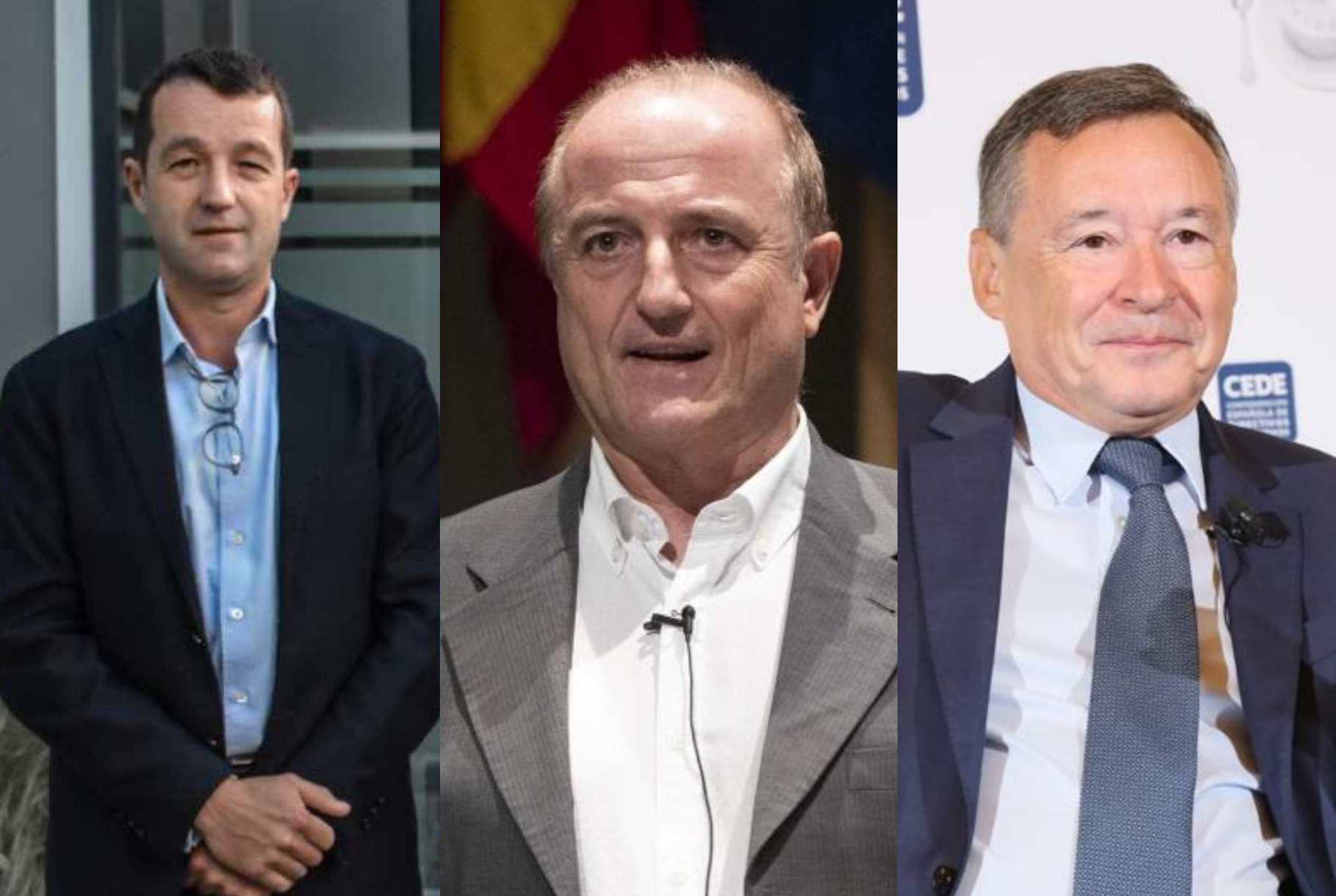 Ángel Escribano, Miguel Sebastián y Ángel Simón